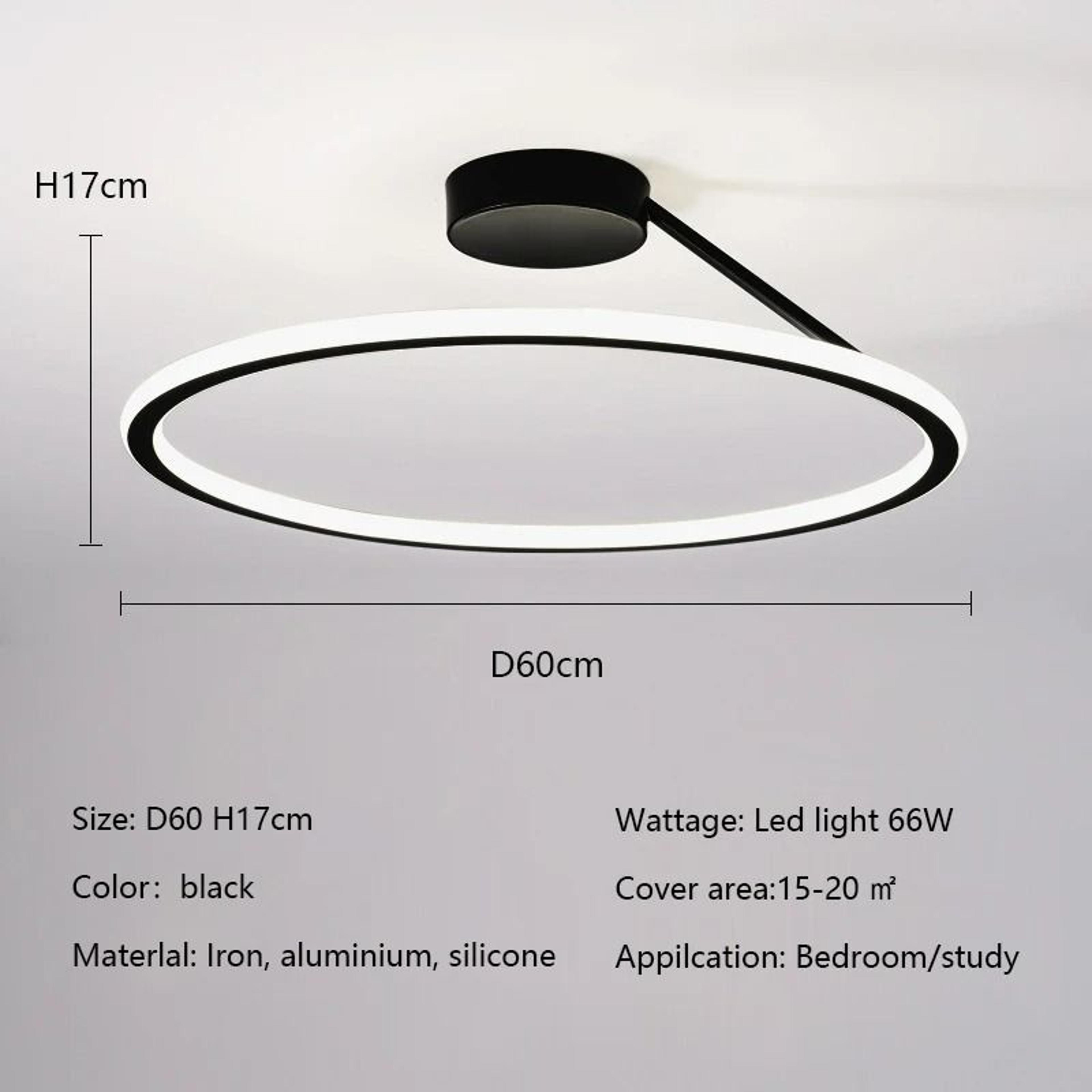 Modern Dimmable LED Ring Ceiling Chandelier 7