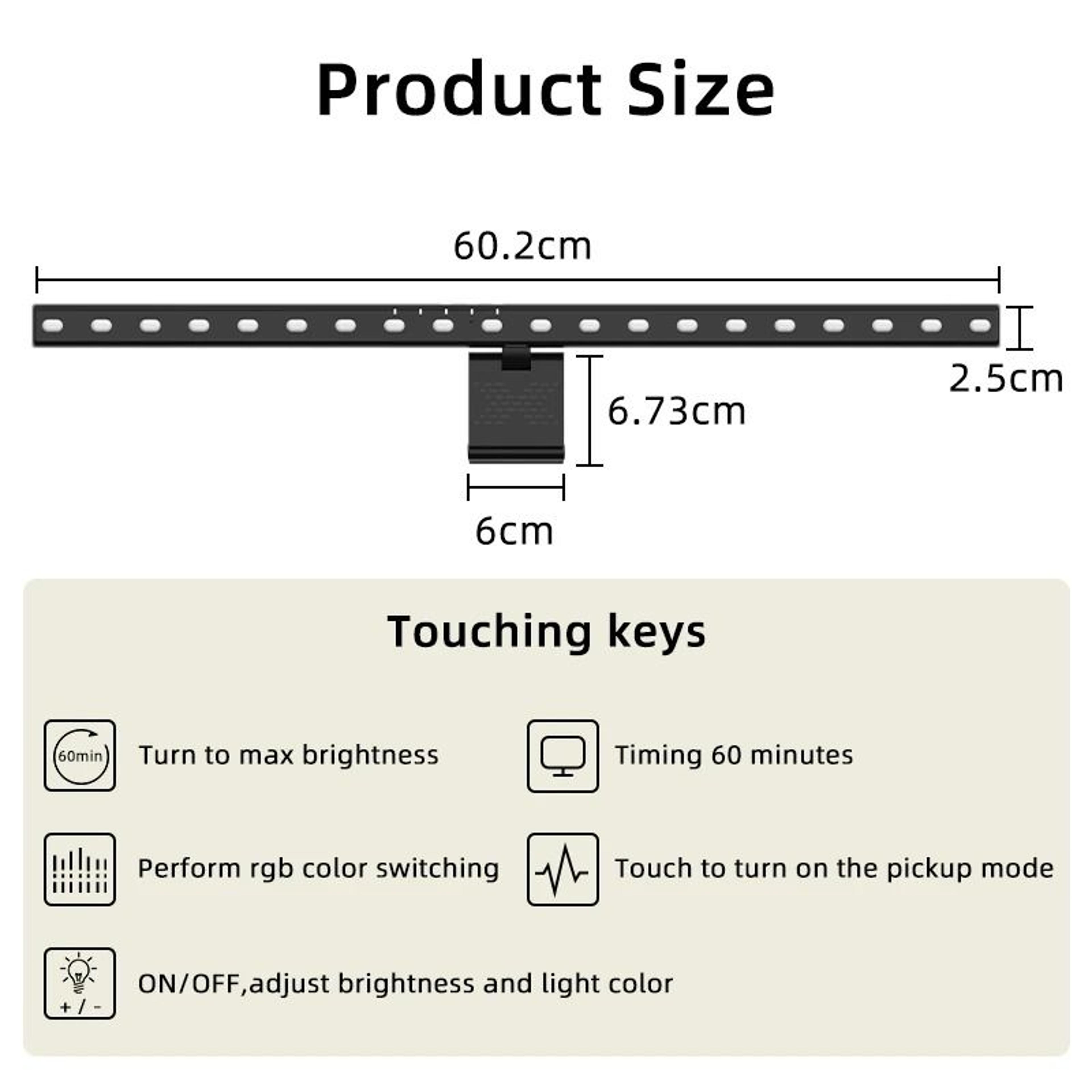 Stepless Dimmable LED Monitor Desk Light 5