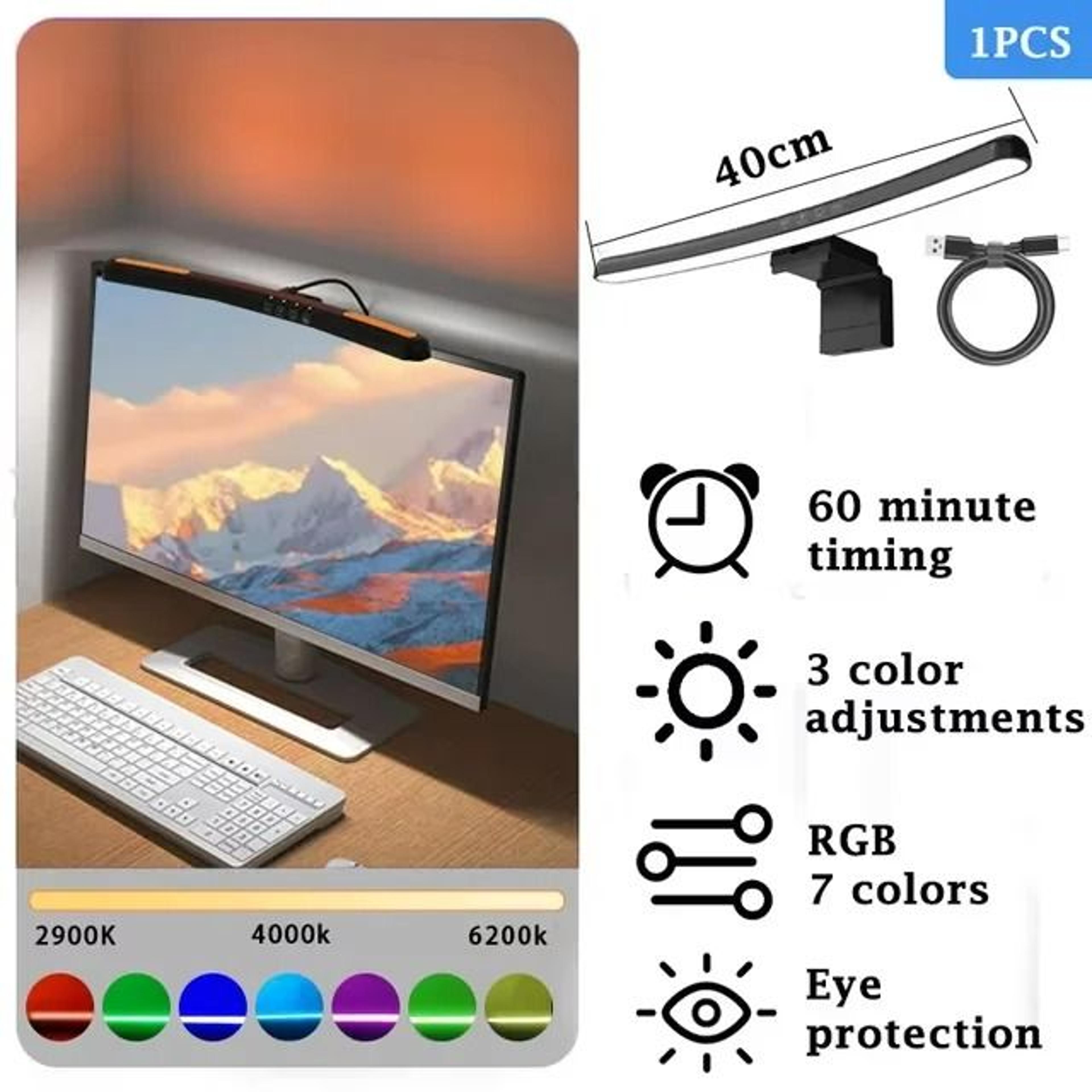 Stepless Dimmable LED Monitor Desk Light 7