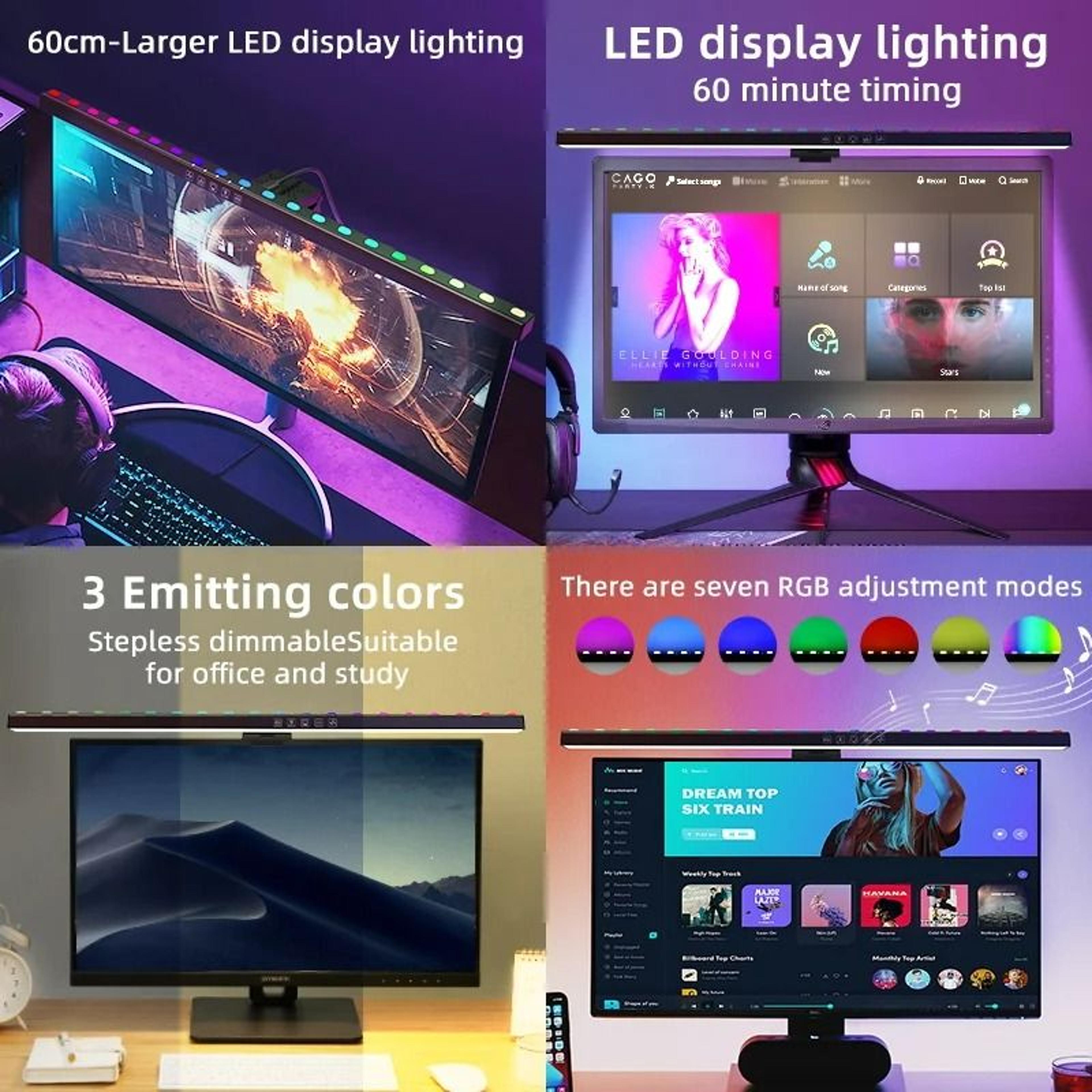 Stepless Dimmable LED Monitor Desk Light 2