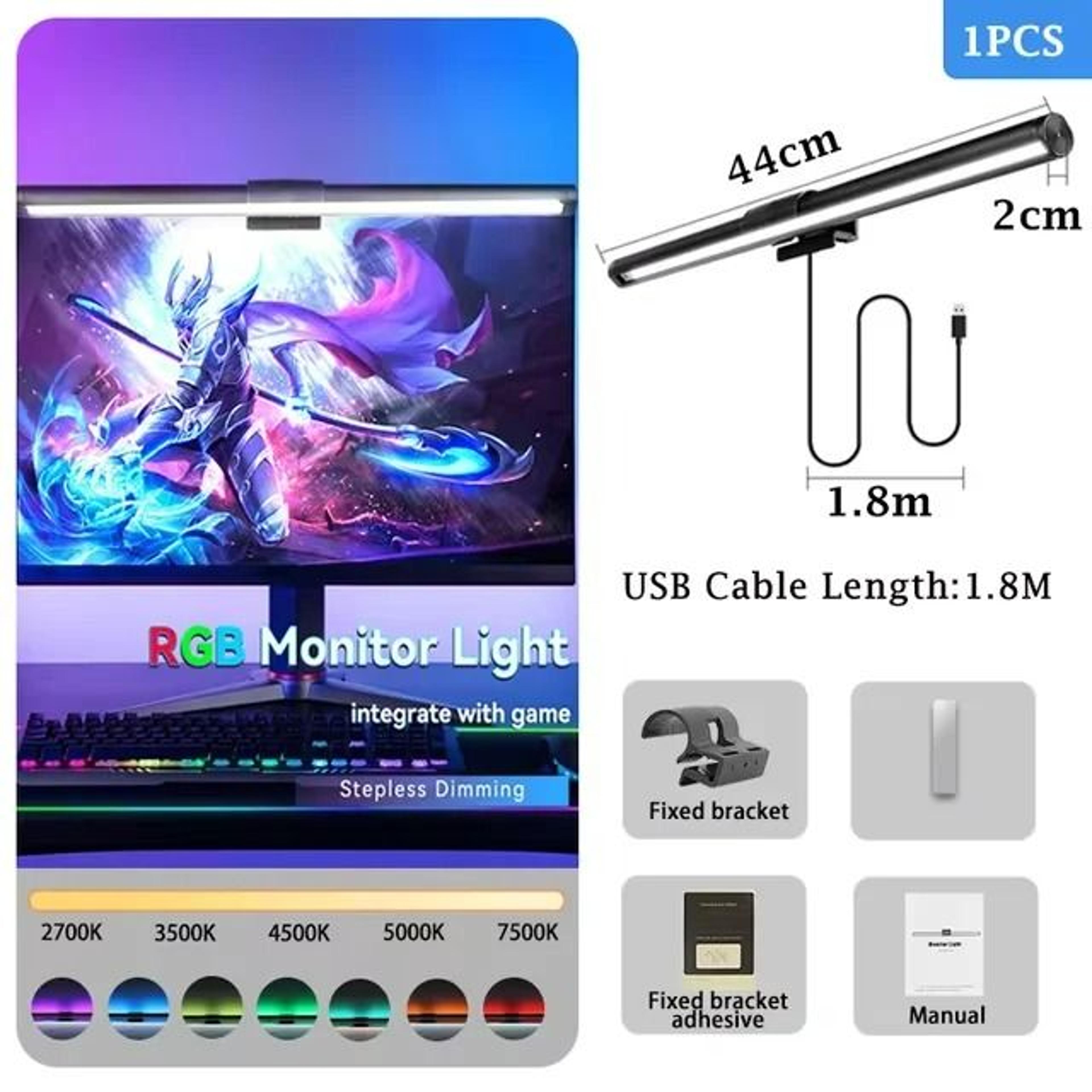 Stepless Dimmable LED Monitor Desk Light 8