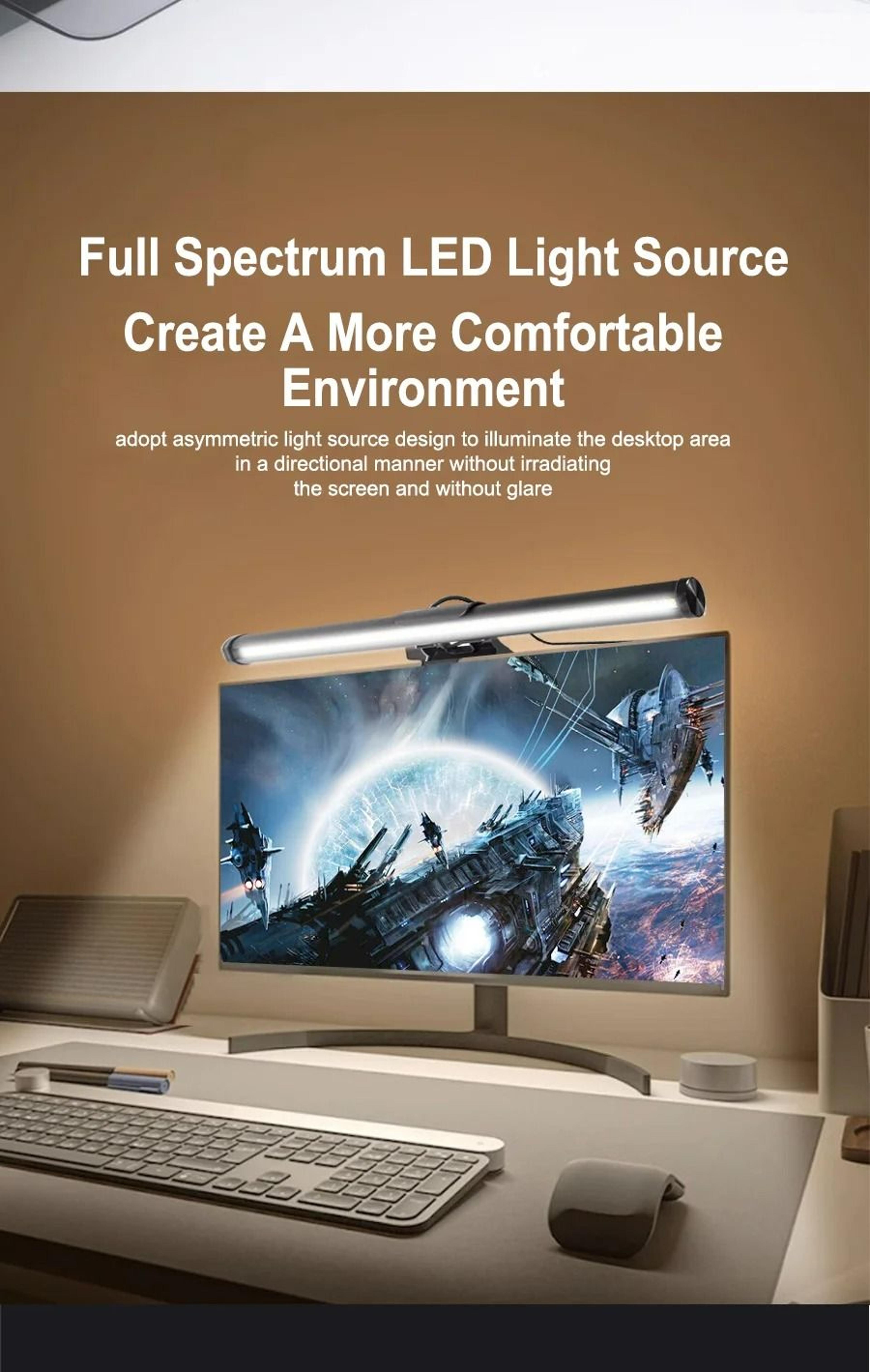 Eye Comfort Dimmable Monitor Light Bar 4