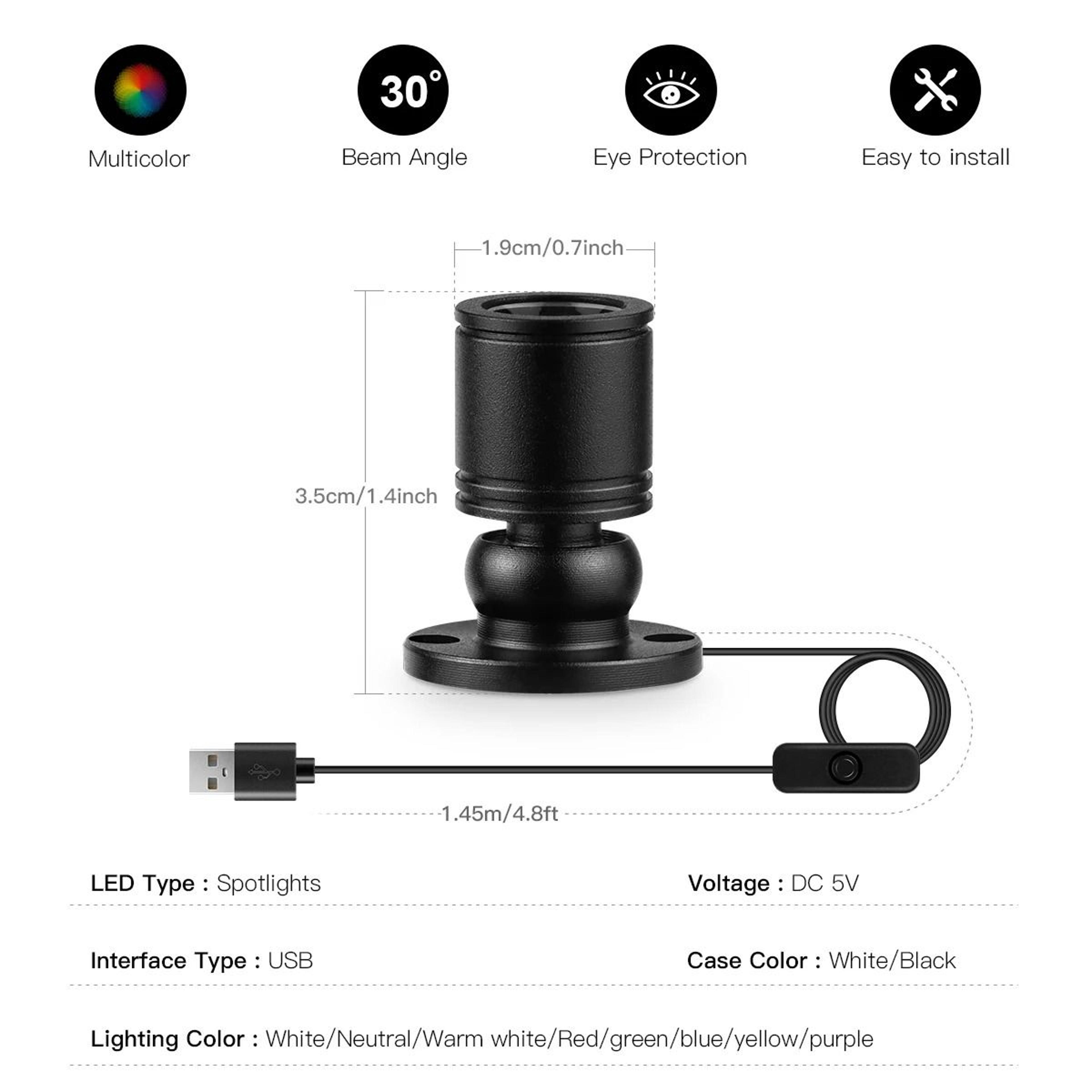 LumiPivot USB Adjustable Mini Spotlight 5