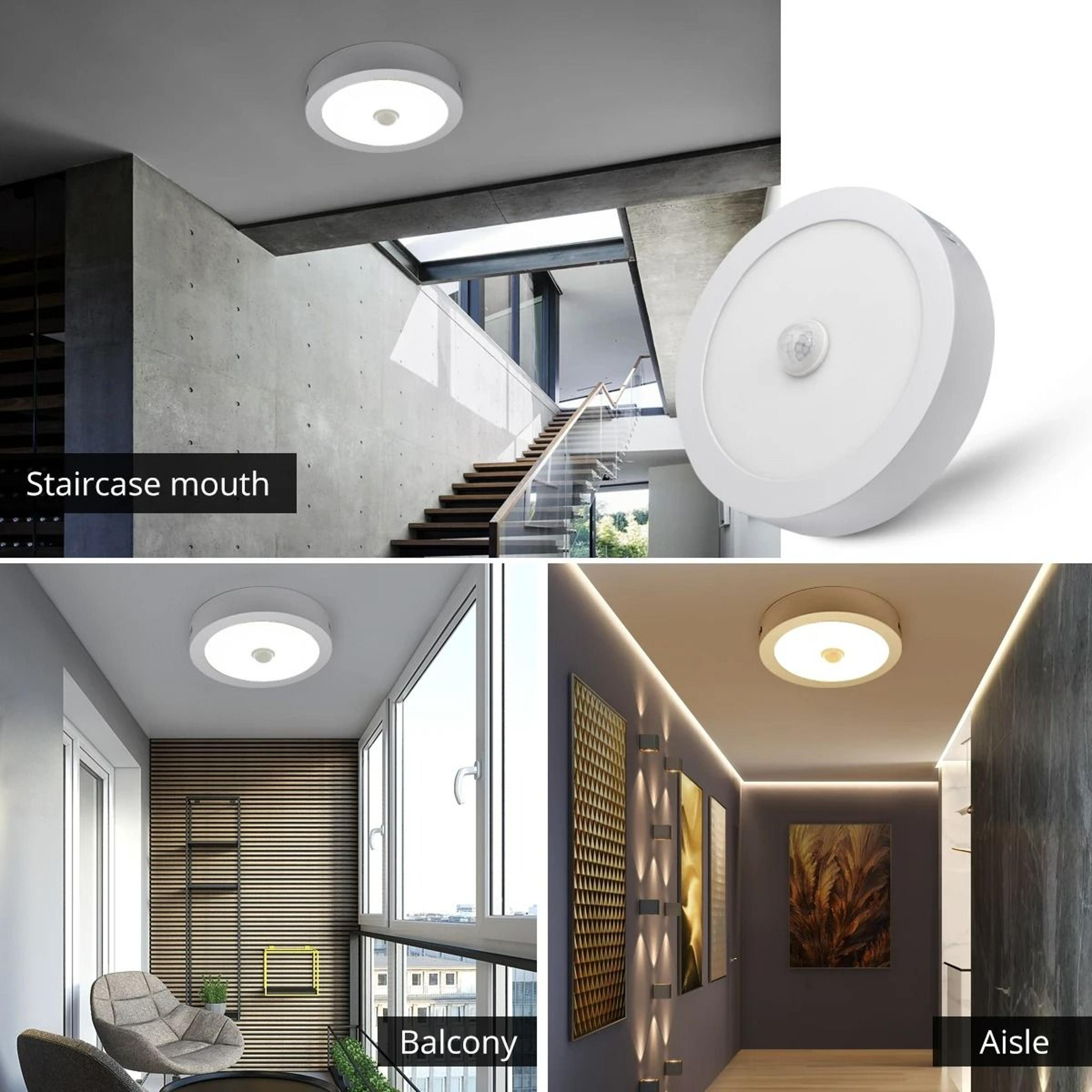Round Motion Sensor LED Ceiling Light 4