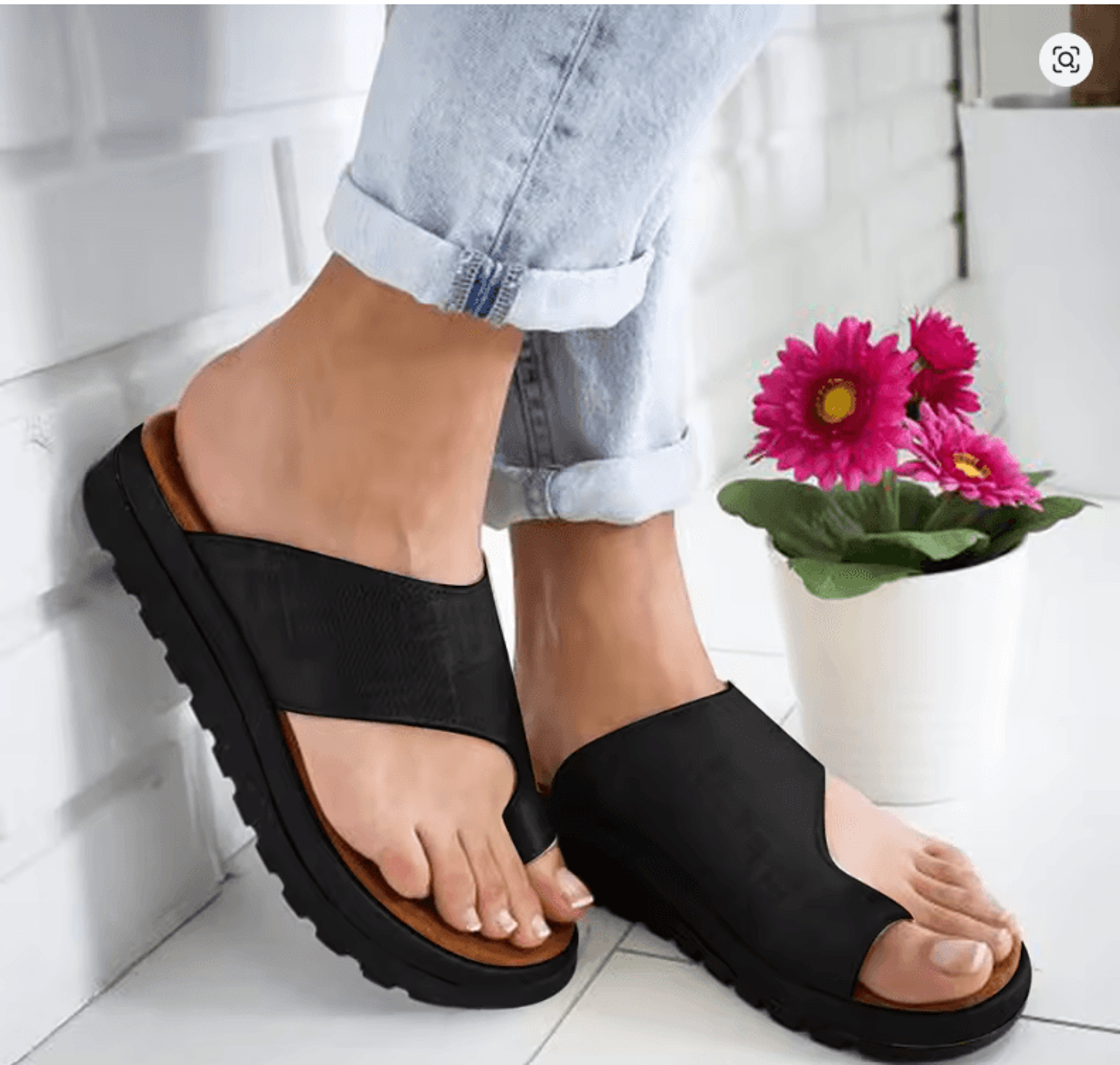 women's open-toe wedge platform slippers – anti-slip, thick sole, casual outdoor sandals