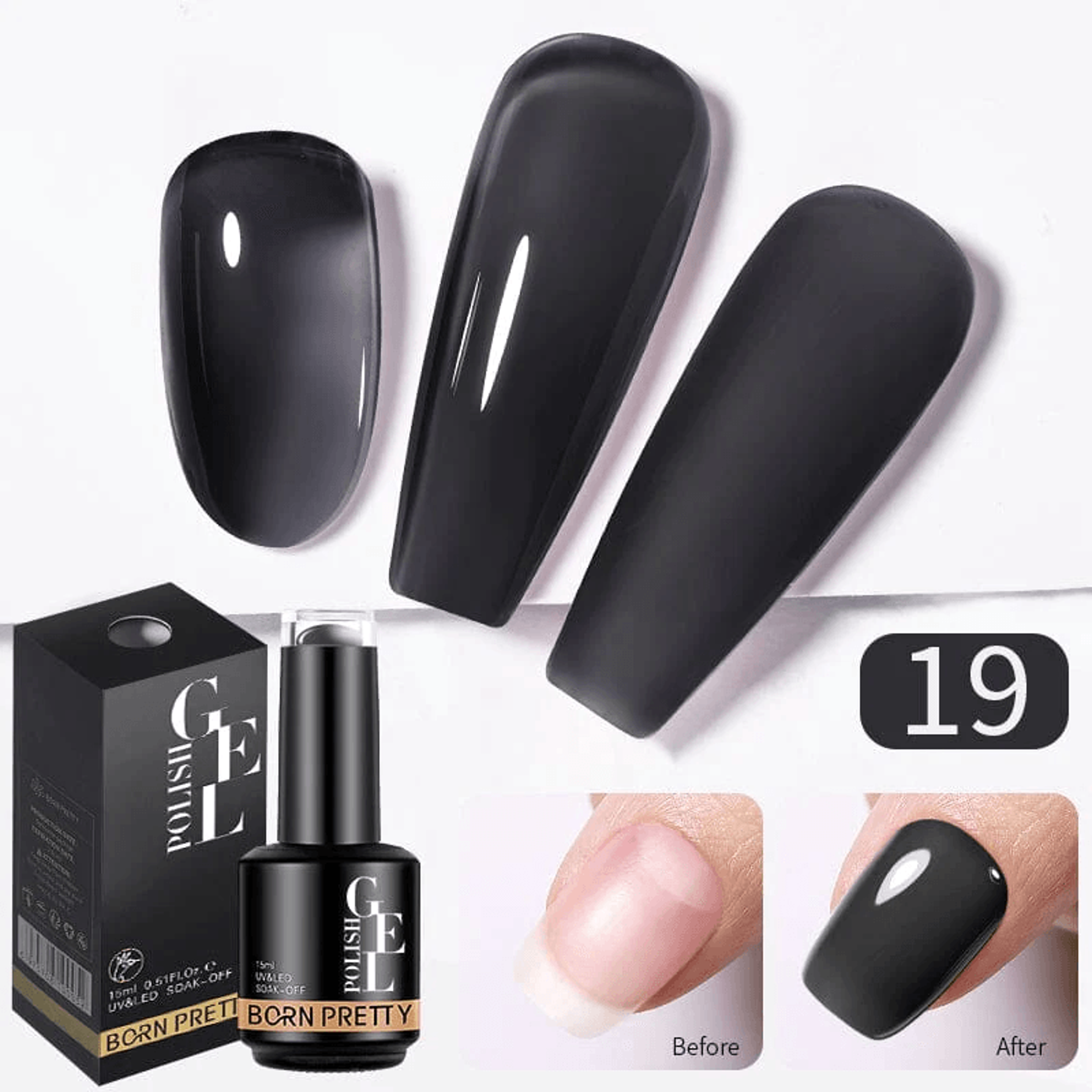 BORN PRETTY Milky Pink Rubber Base Gel LongLasting Semi Permanent UV LED Nail Polish 16