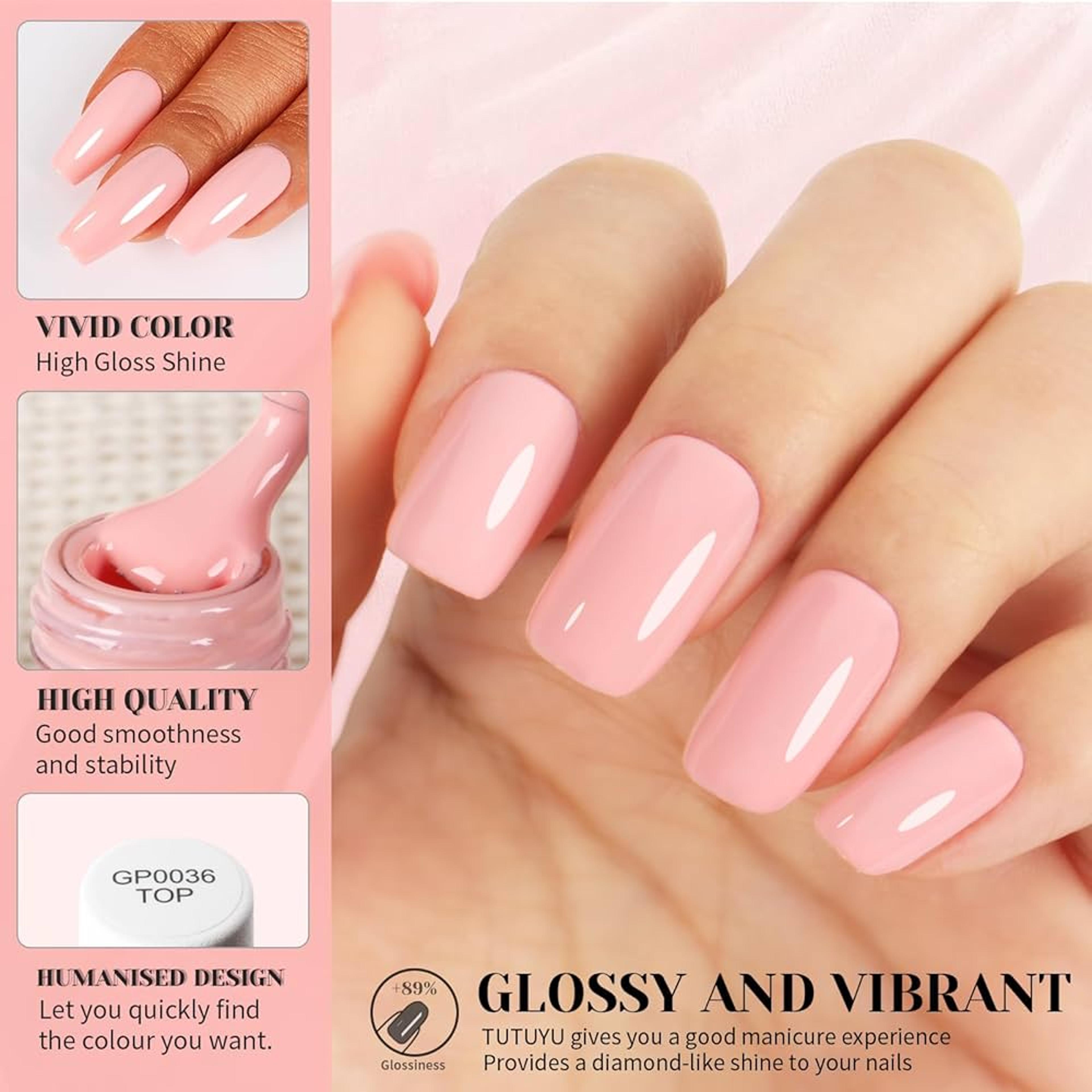 BORN PRETTY Milky Pink Rubber Base Gel LongLasting Semi Permanent UV LED Nail Polish 11