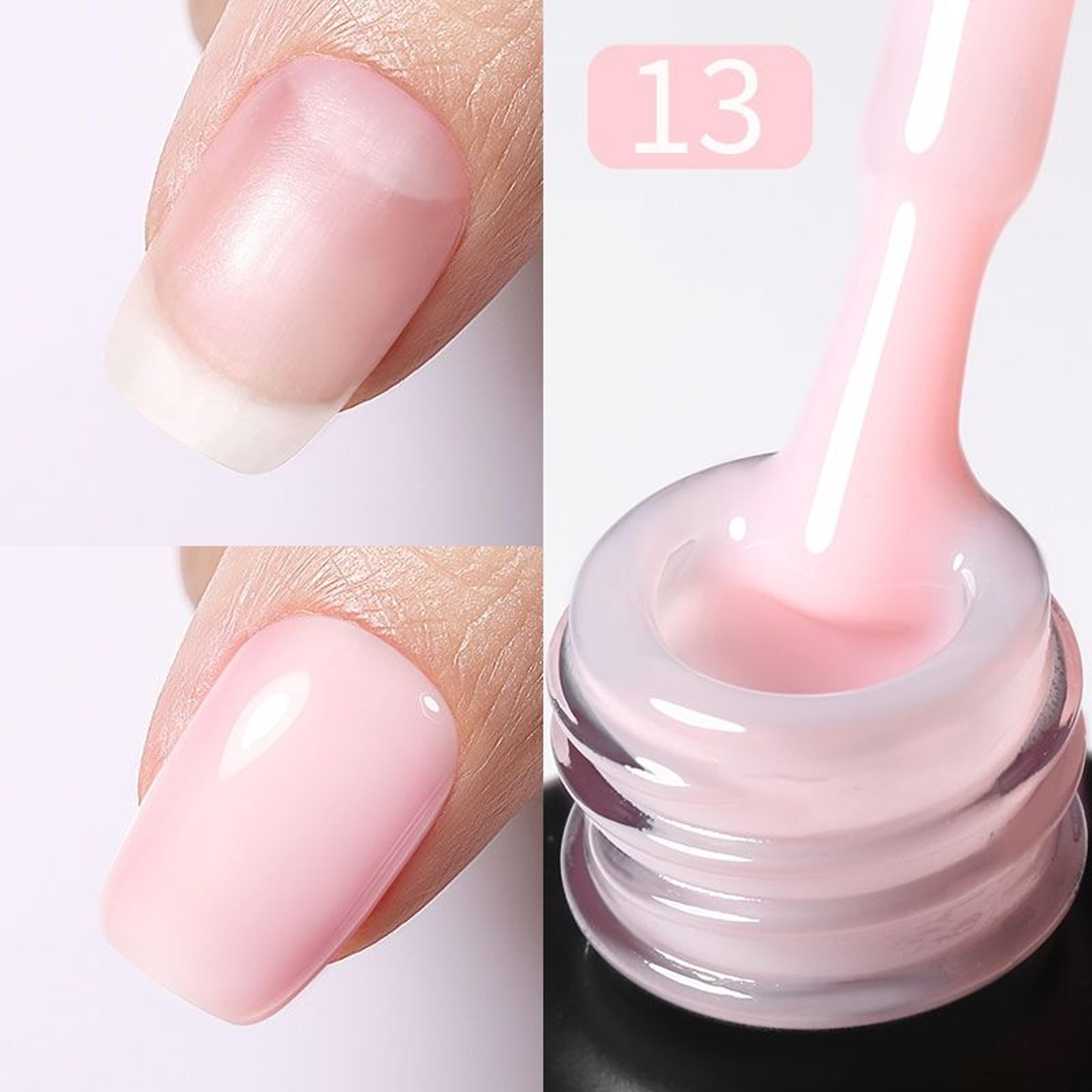 BORN PRETTY Milky Pink Rubber Base Gel LongLasting Semi Permanent UV LED Nail Polish 12