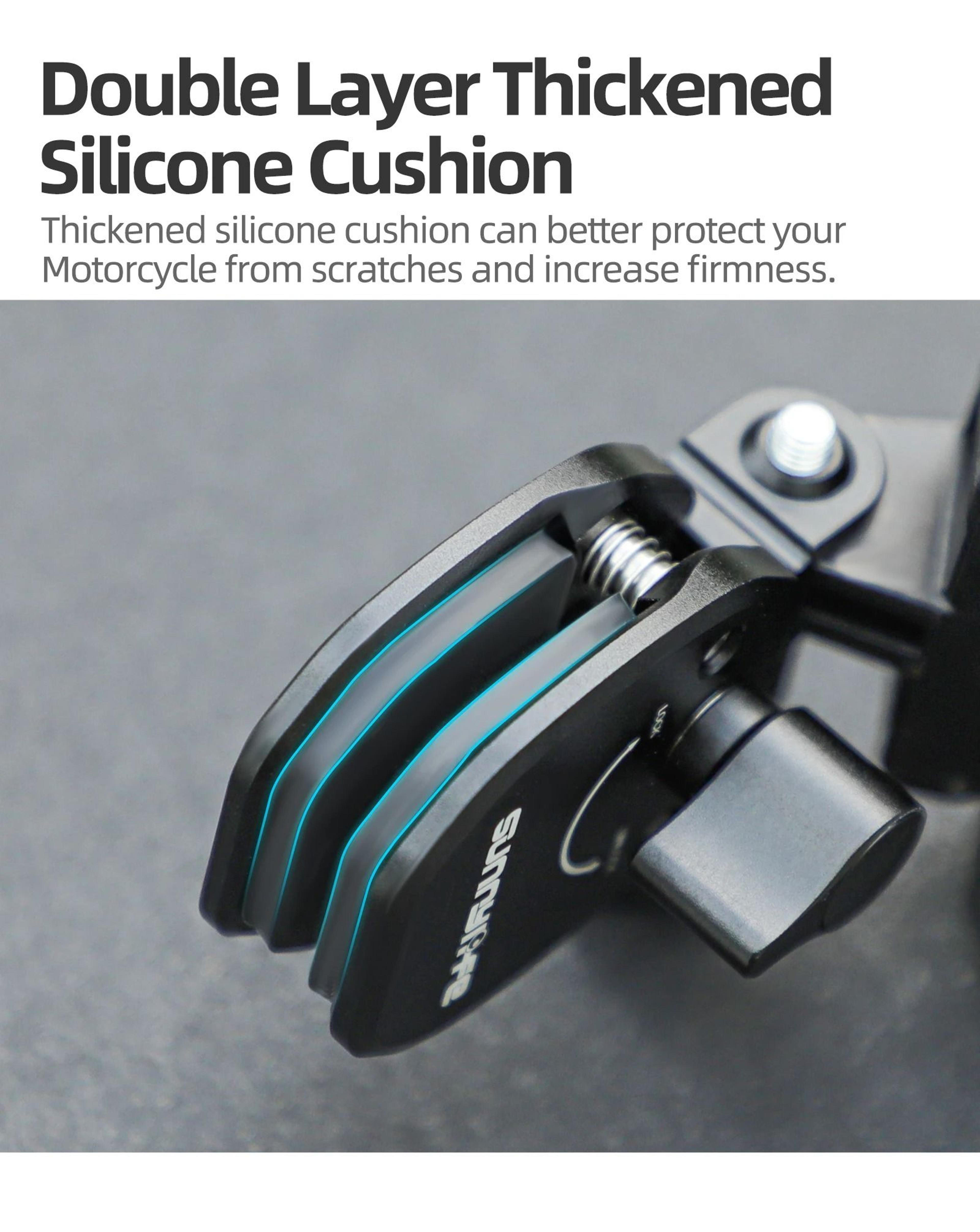 Motorcycle Windshield Mount Clamp For GoPro Insta360 DJI Osmo Action Cameras Aluminum Clip For Secu 5