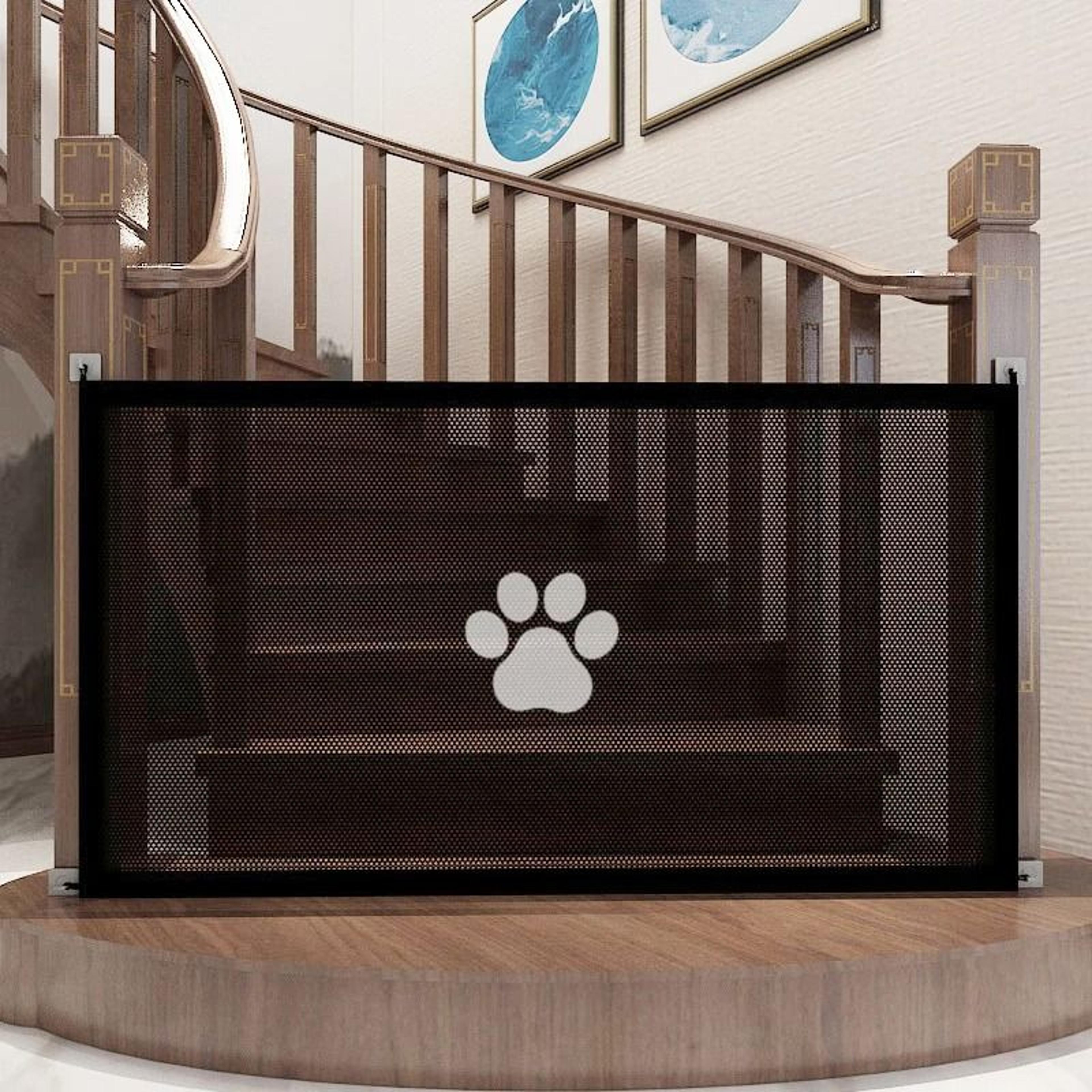 portable folding mesh pet barrier for dogs and cats breathable safety gate