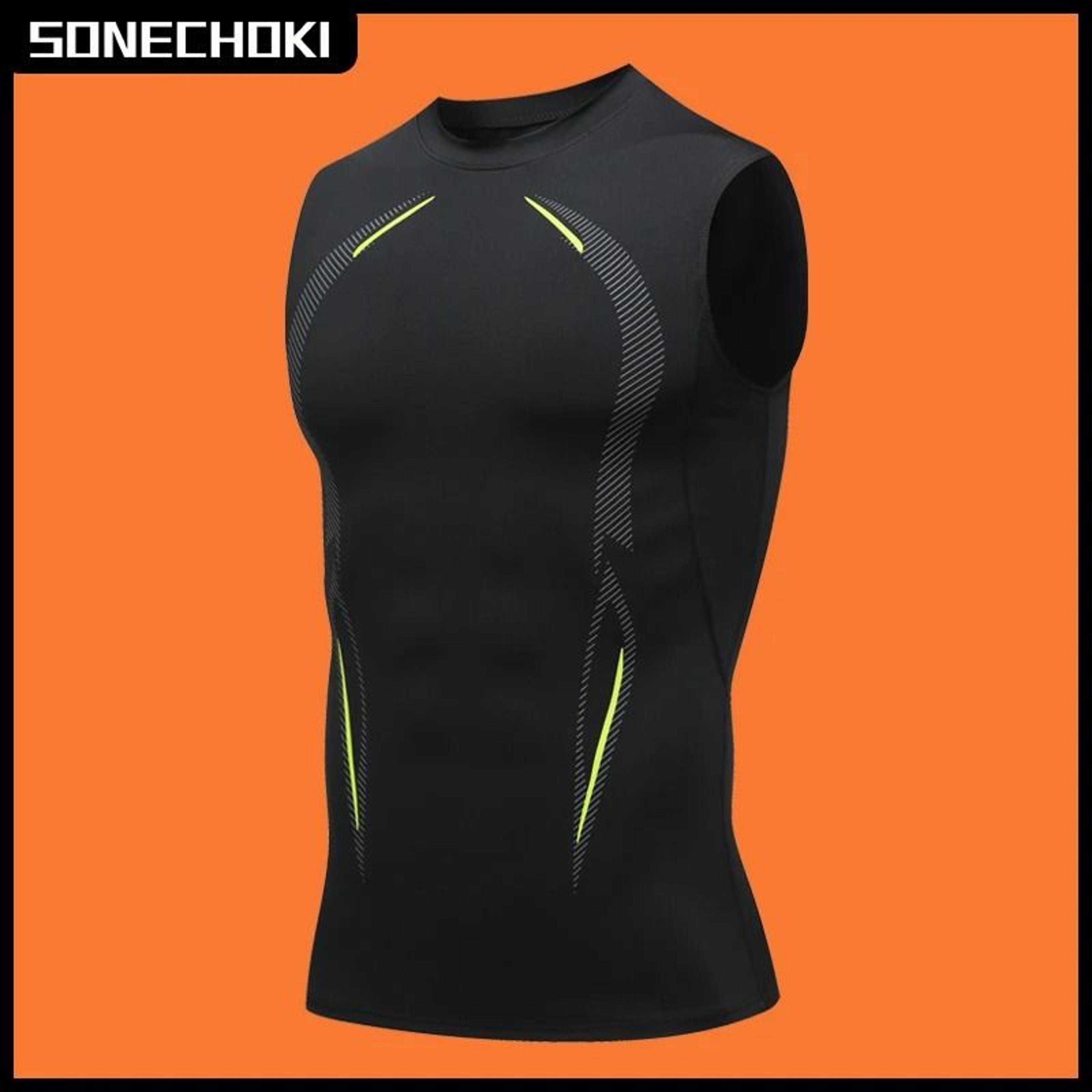mens compression tank top running gym shirt sleeveless quick dry workout muscle vest