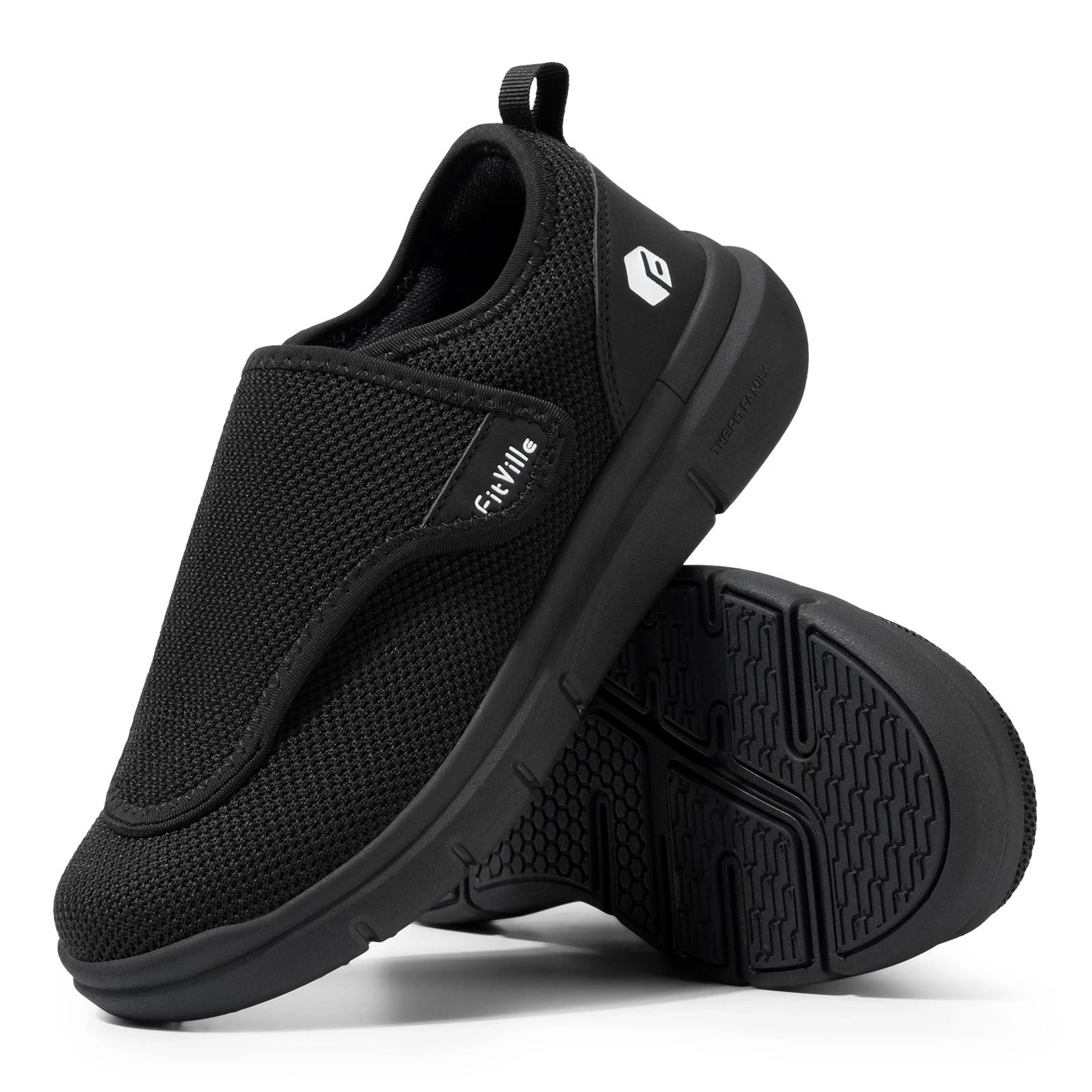 fitville extra wide mens diabetic shoes orthopedic adjustable walking shoes for swollen feet