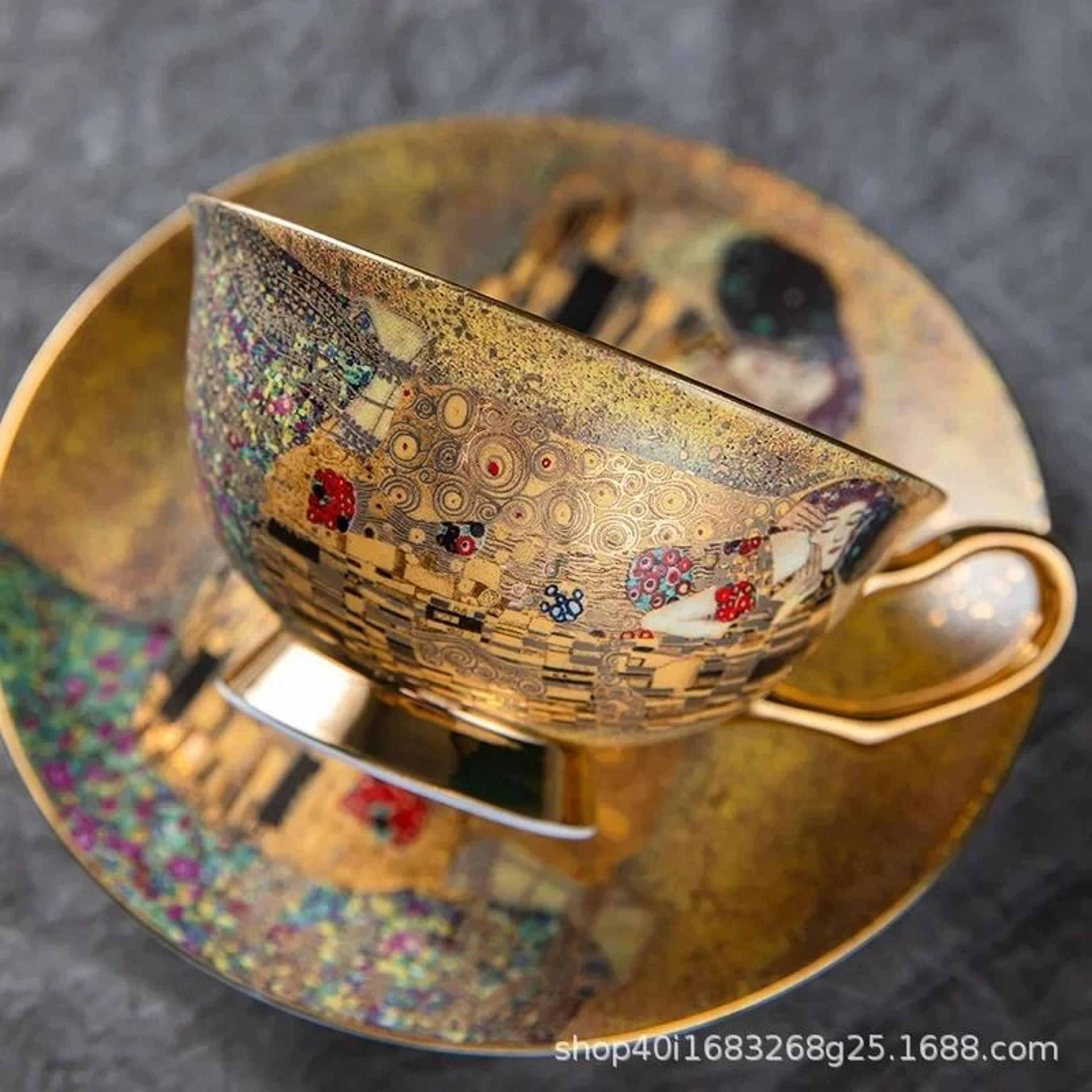 European Bone China Tea Cup Saucer And Spoon Set Afternoon Tea Gift 3