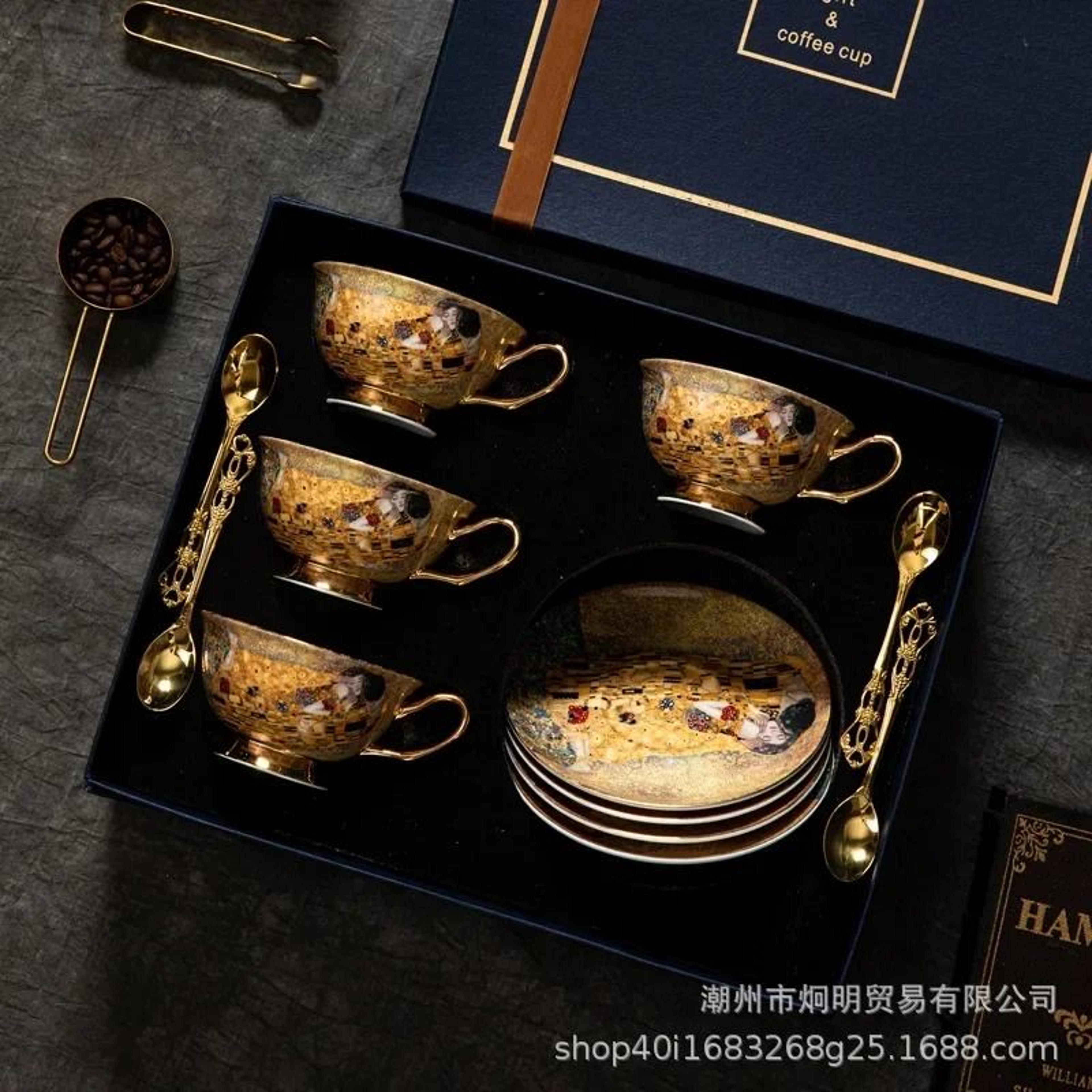 European Bone China Tea Cup Saucer And Spoon Set Afternoon Tea Gift 7