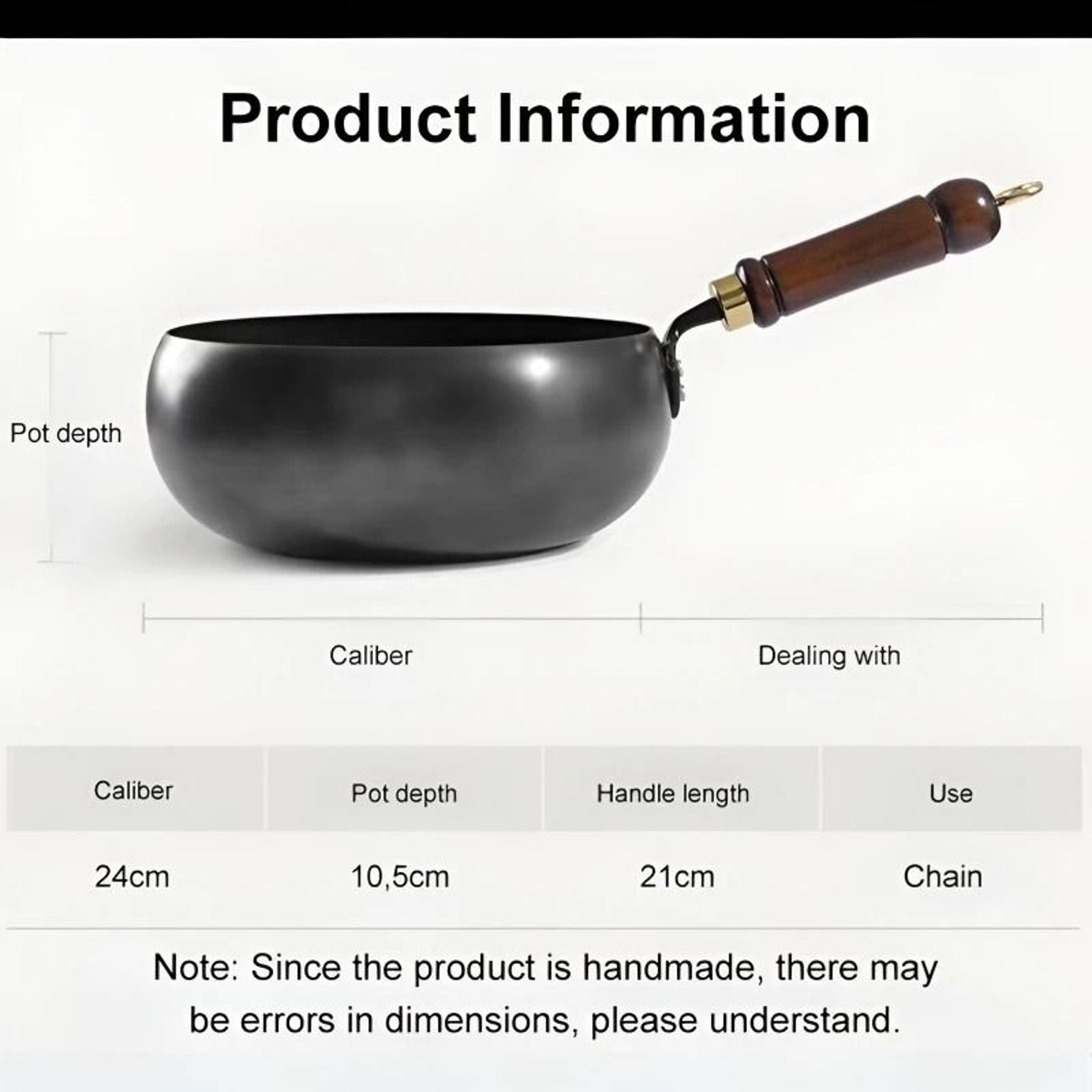 Big Belly Pot Deepened Non Stick Iron Pot Flat Bottom Frying Pan With Lid 5