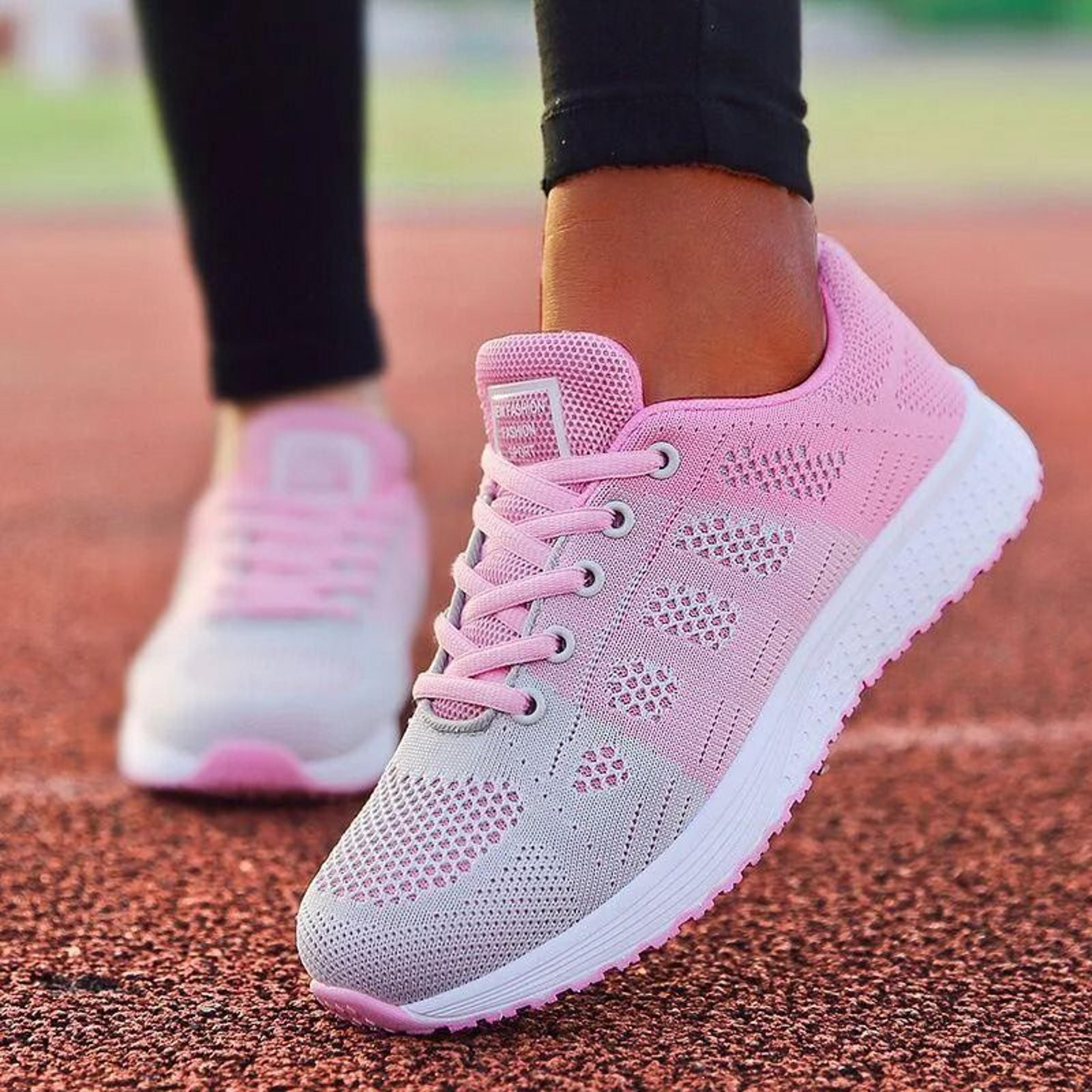 womens casual lace up flat sneakers soft comfortable walking shoes plus size available