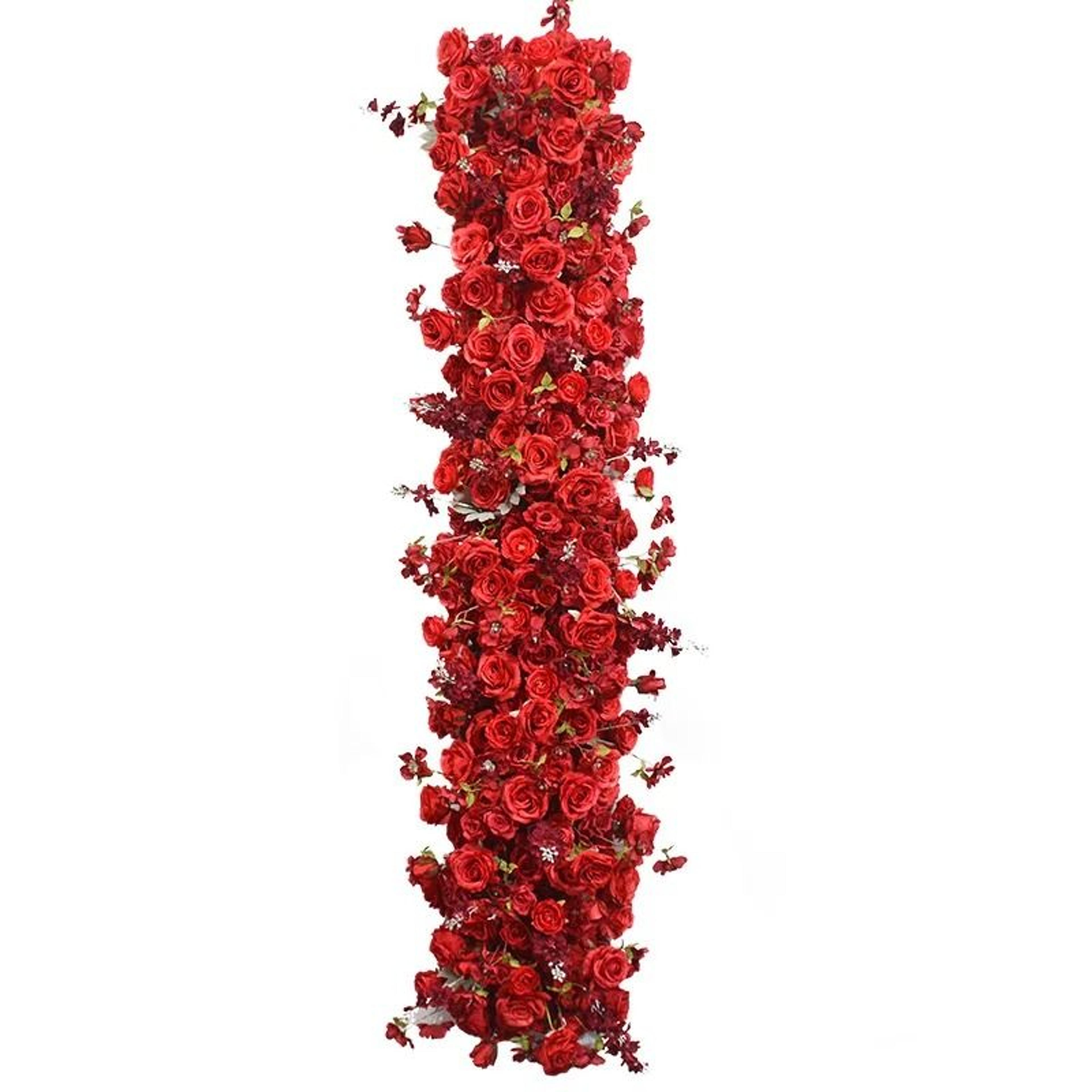 Pink Rose Large Flower Row Runner For Wedding Decor Floral Backdrop 5