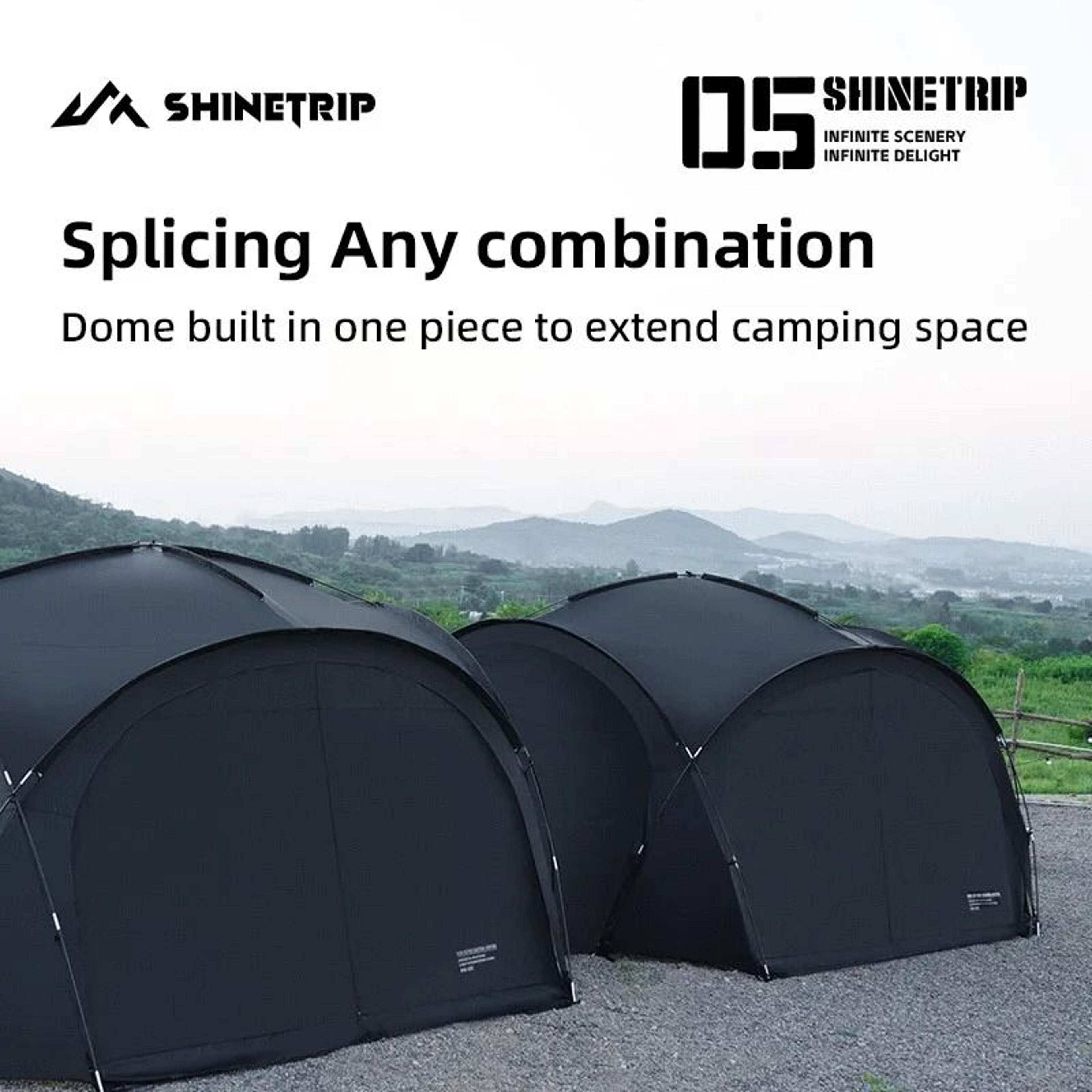 ShineTrip Outdoor Camping Canopy Rainproof And Sunscreen Tent Sunshade With Optional Accessories 3