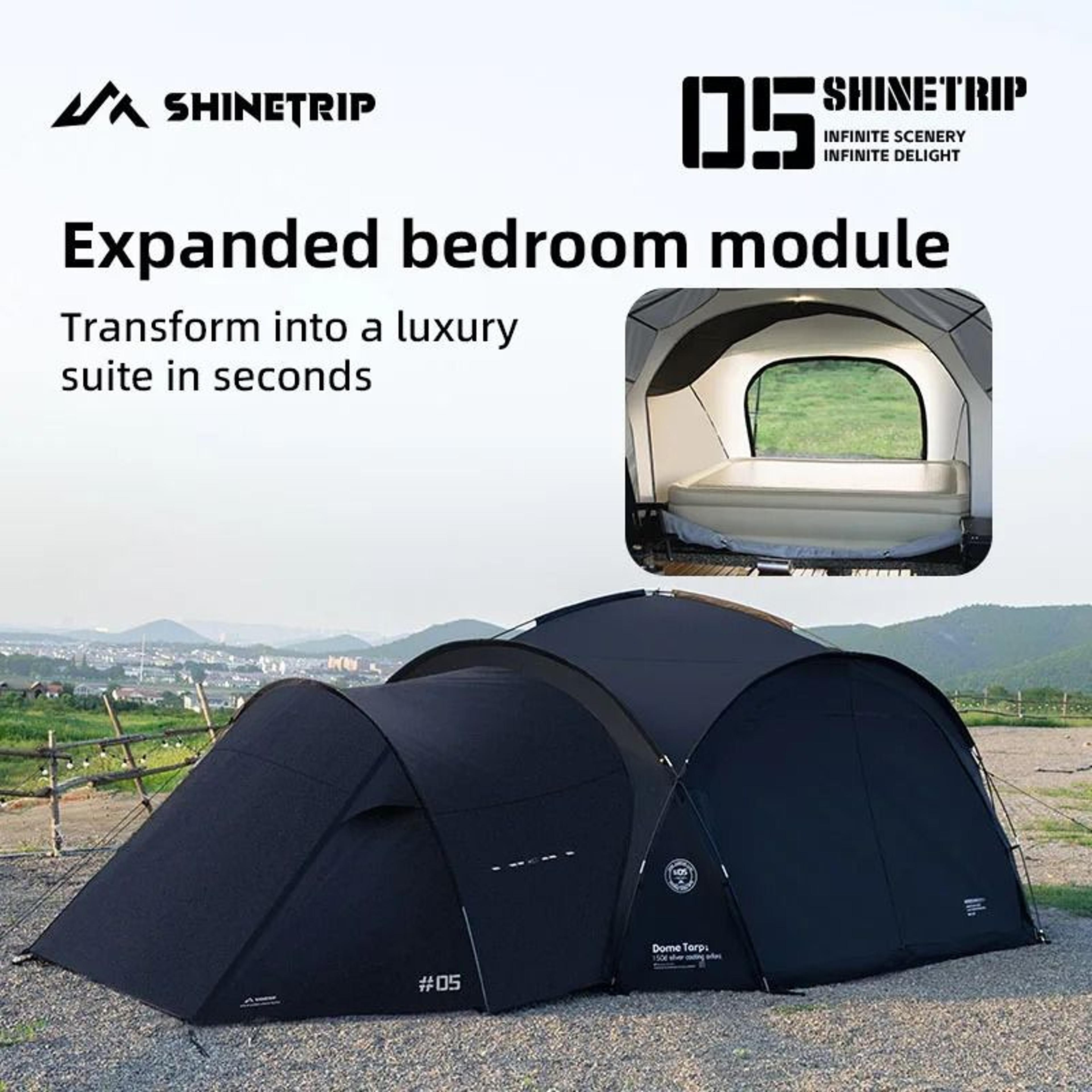 ShineTrip Outdoor Camping Canopy Rainproof And Sunscreen Tent Sunshade With Optional Accessories 4