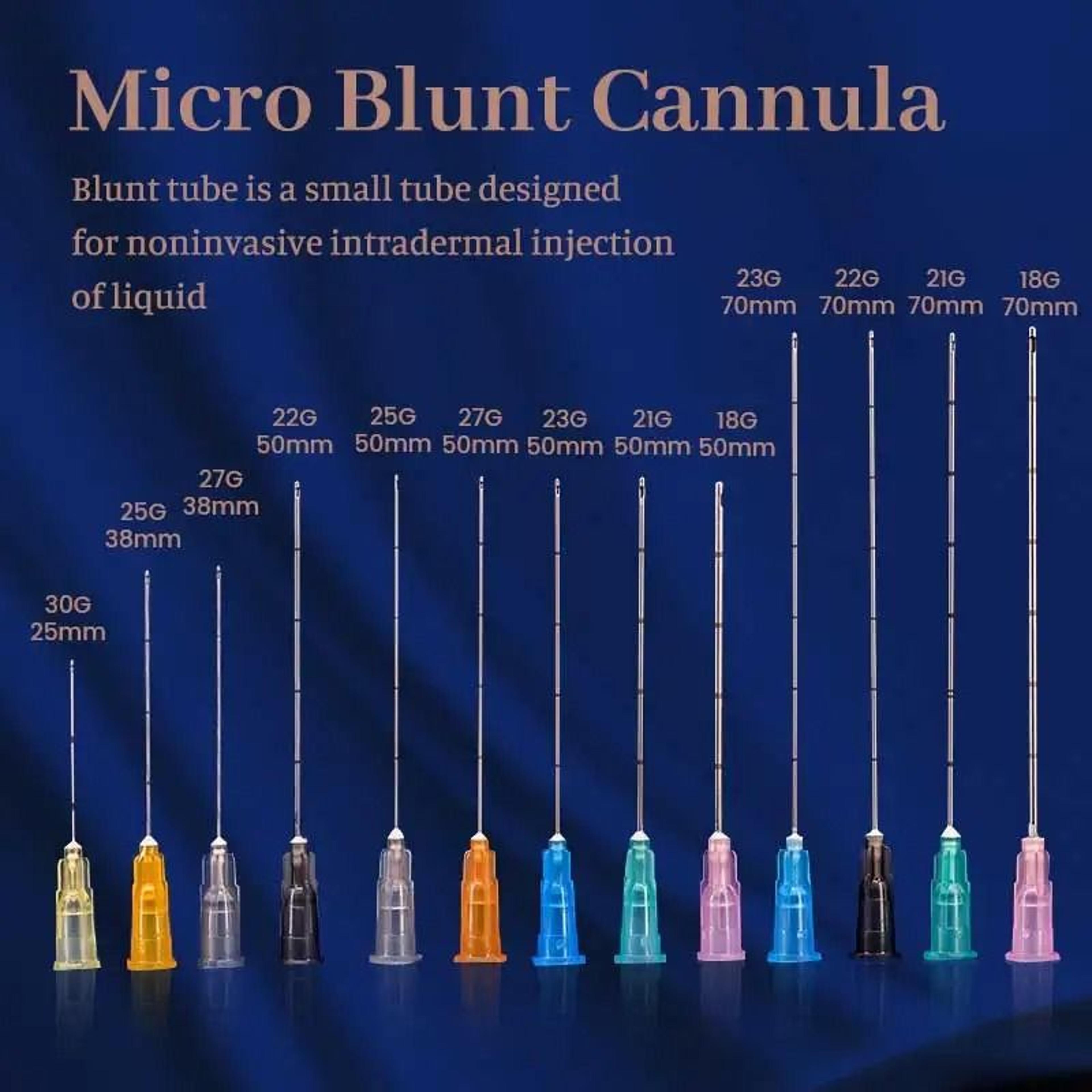 Disposable Blunt Tip Cannula Needles For Filler Injections Assorted Sizes 1