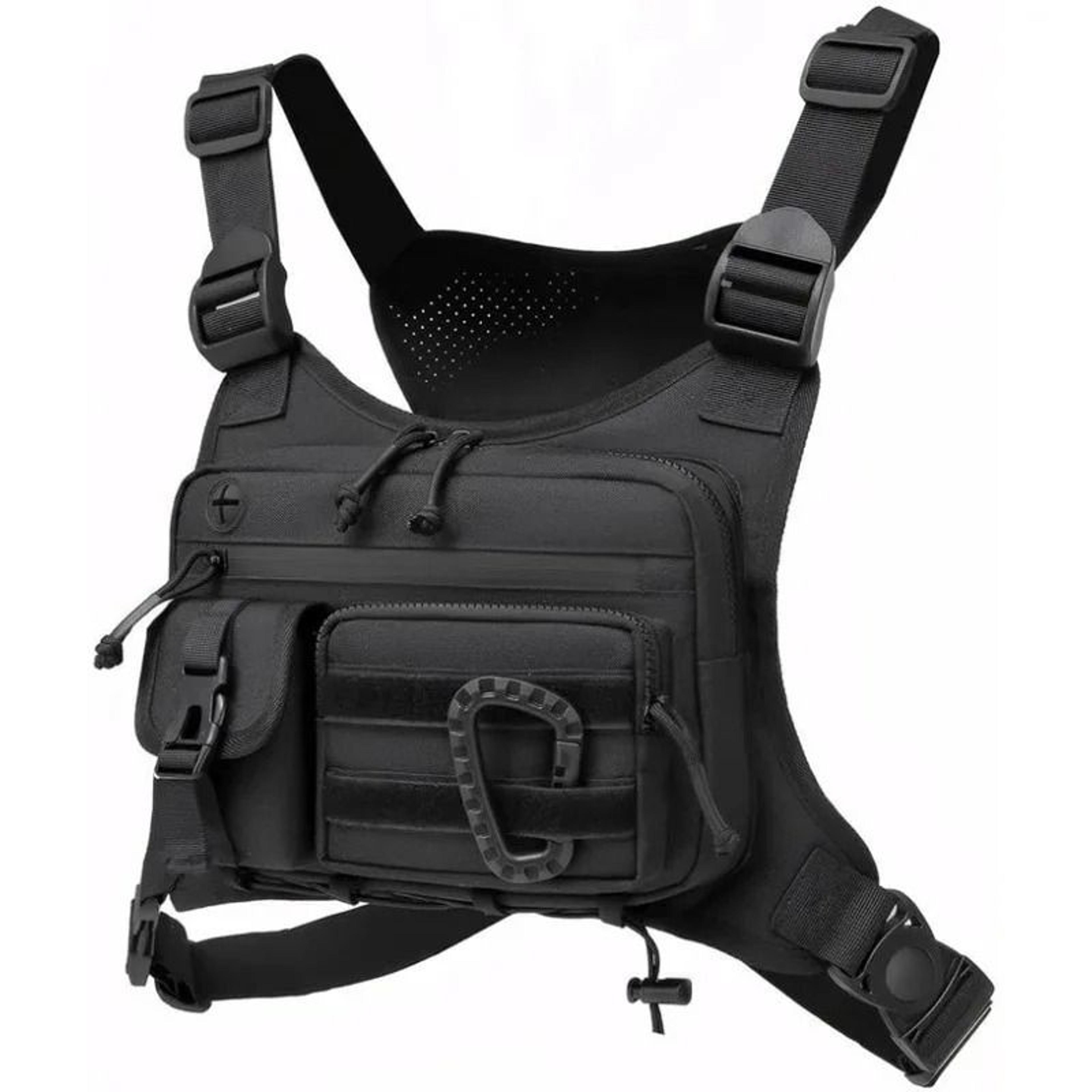 mens tactical chest bag waterproof anti theft vest pack for outdoor cycling and running