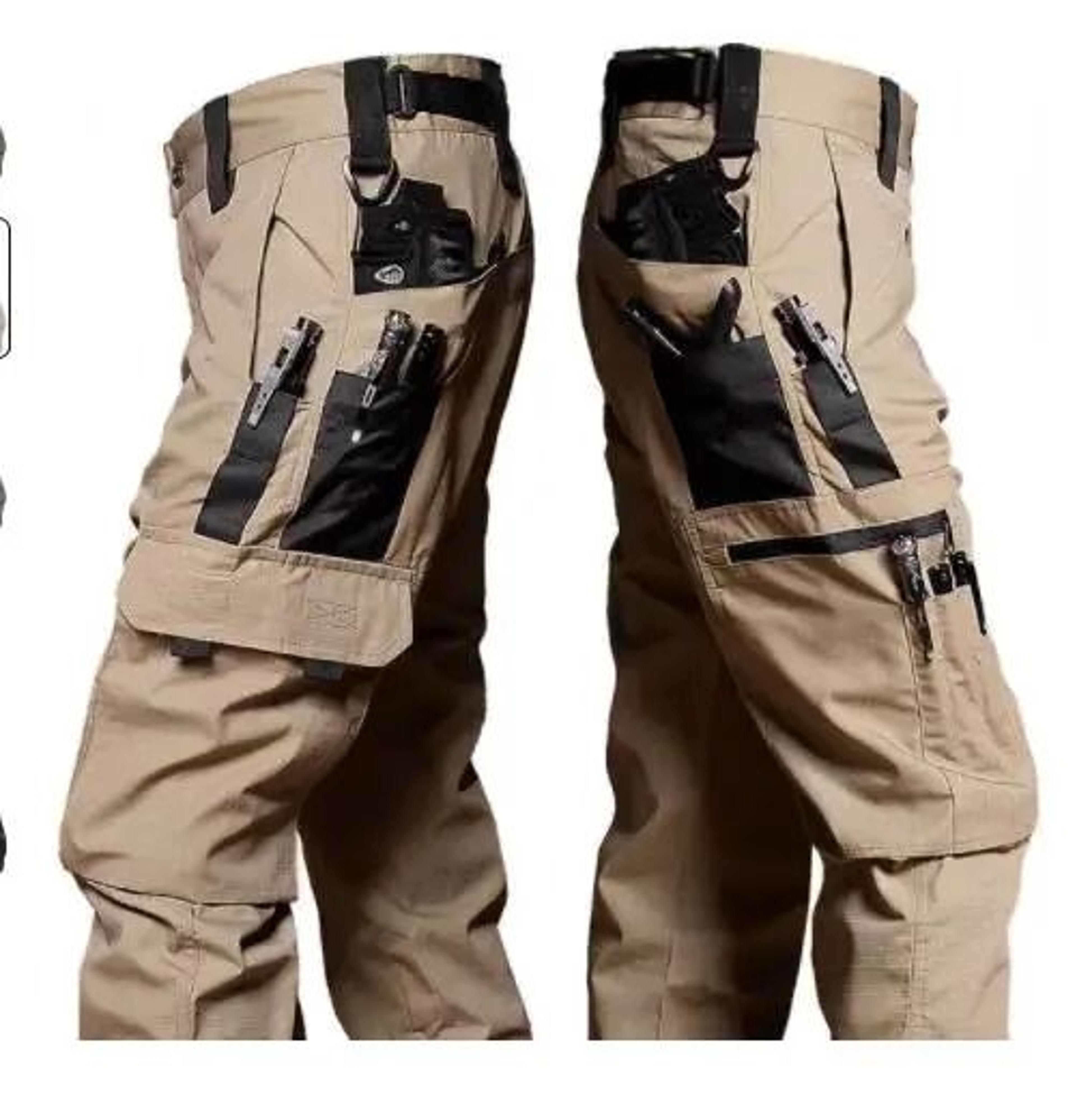 Tactical Cargo Pants Men Waterproof Multi Pocket Wear Resistant Outdoor Combat Trousers 13