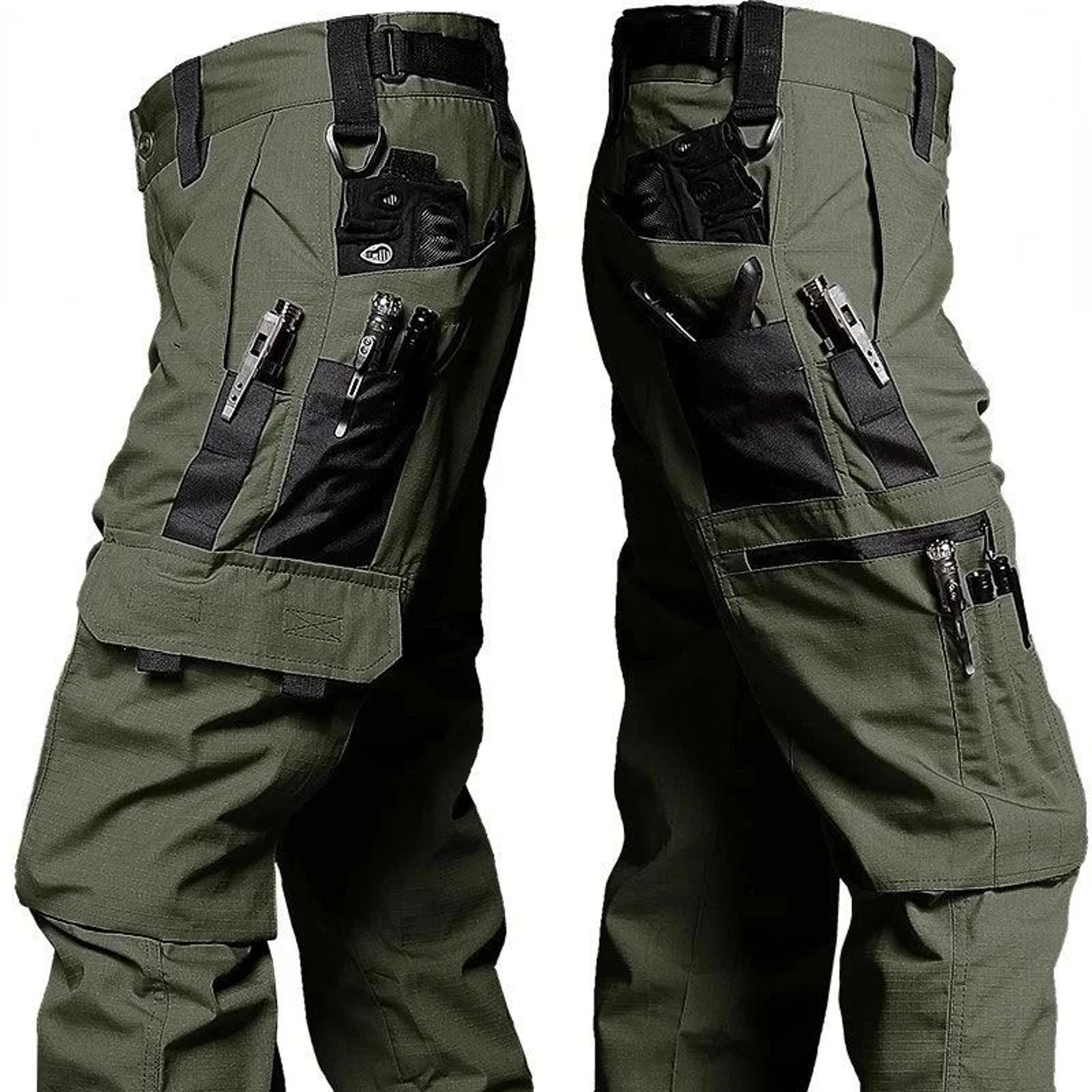 Tactical Cargo Pants Men Waterproof Multi Pocket Wear Resistant Outdoor Combat Trousers 4