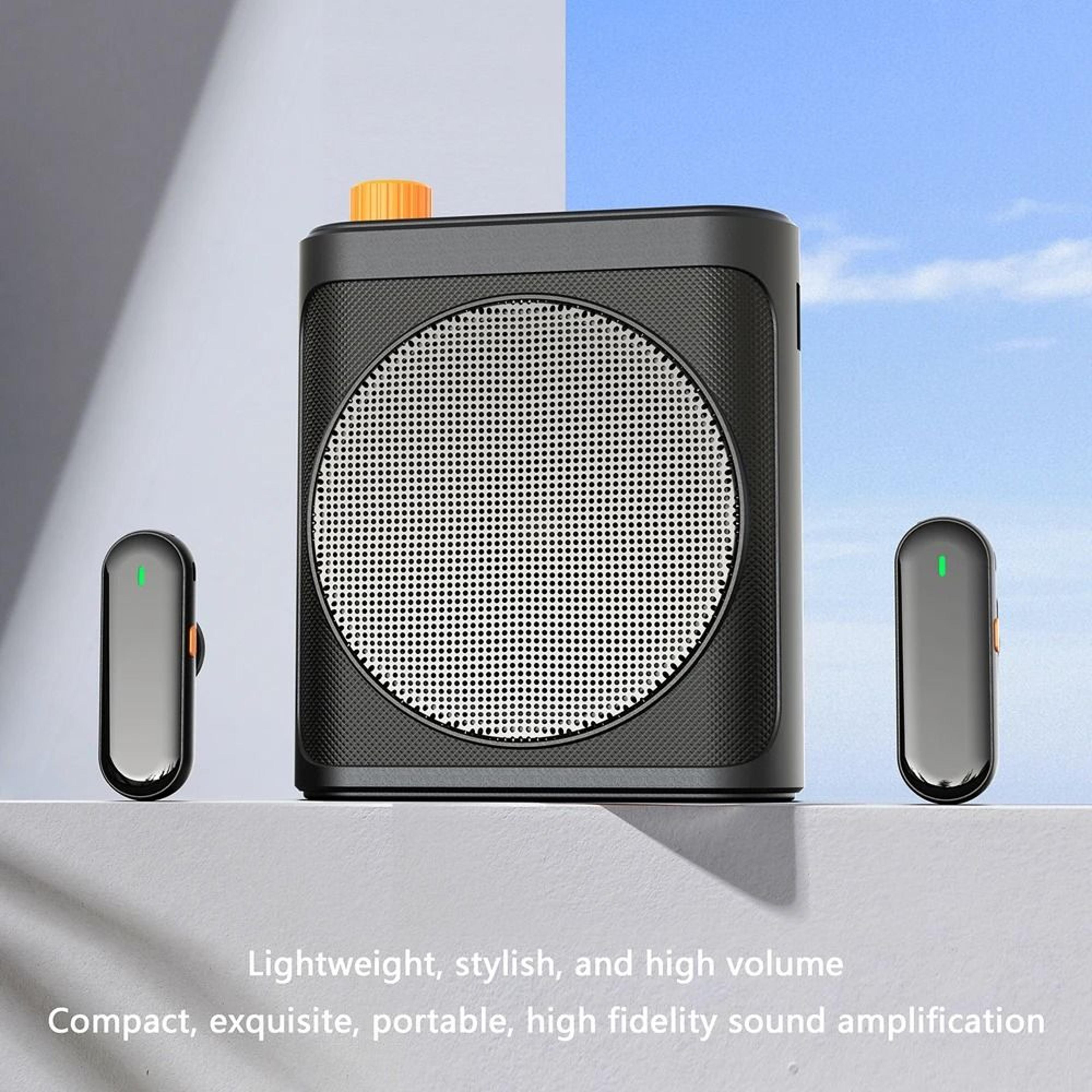 mini wireless megaphone speaker with lavalier microphone portable voice amplifier