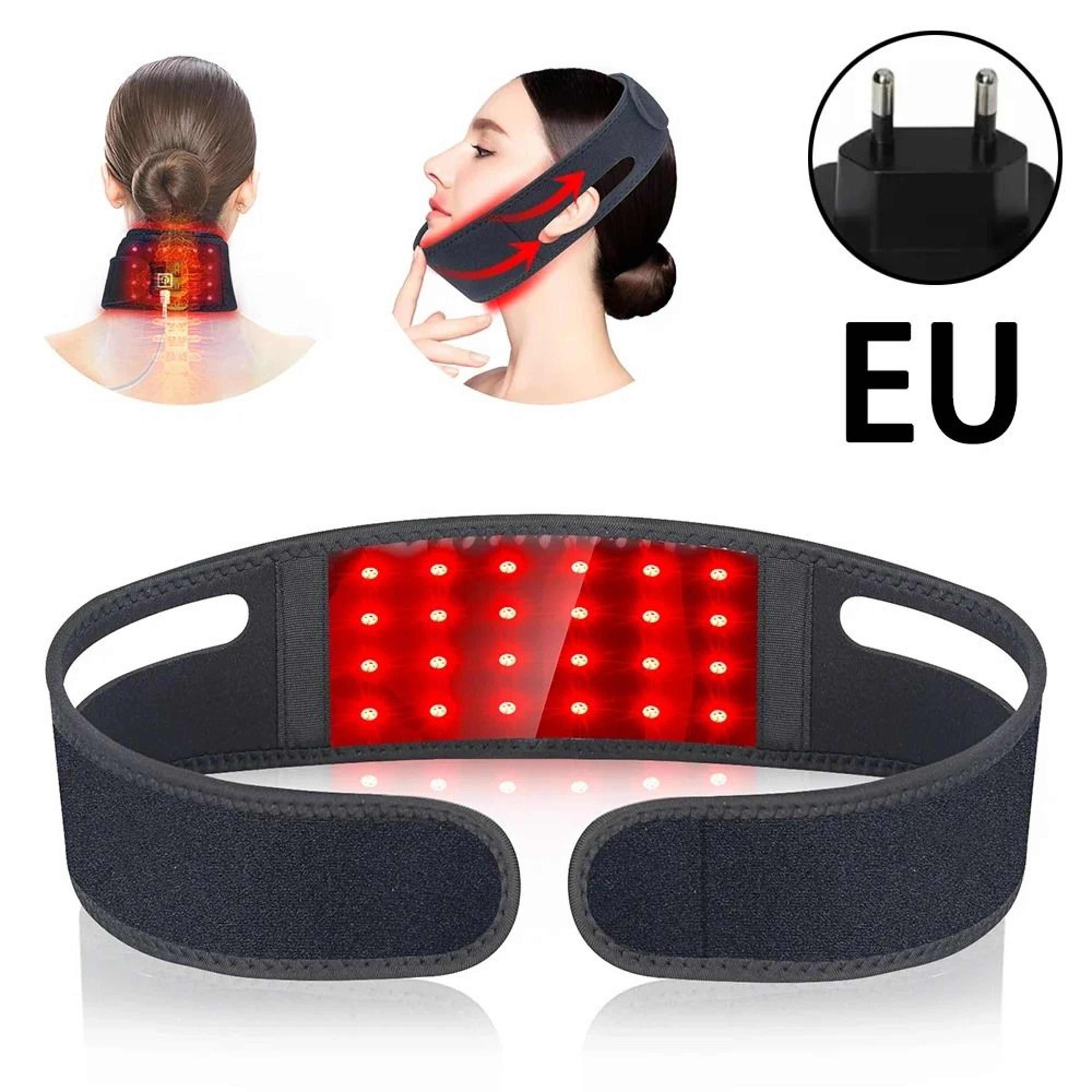 660nm Red Light Infrared 850nm Neck Heating Belt Pain Relief Wrap Firming Skin Care 7