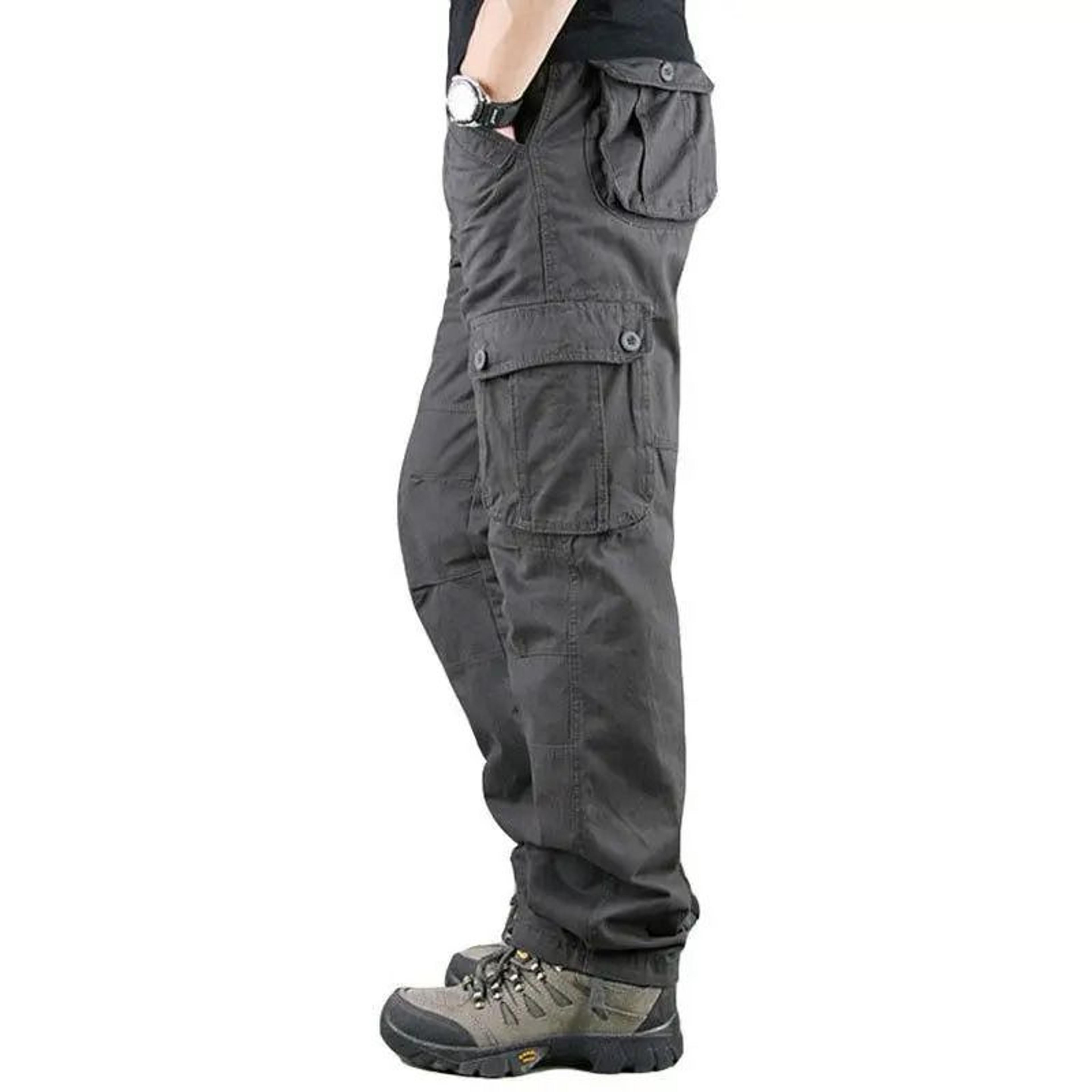 Men Tactical Cargo Pants Cotton Outdoor Work Trousers 9
