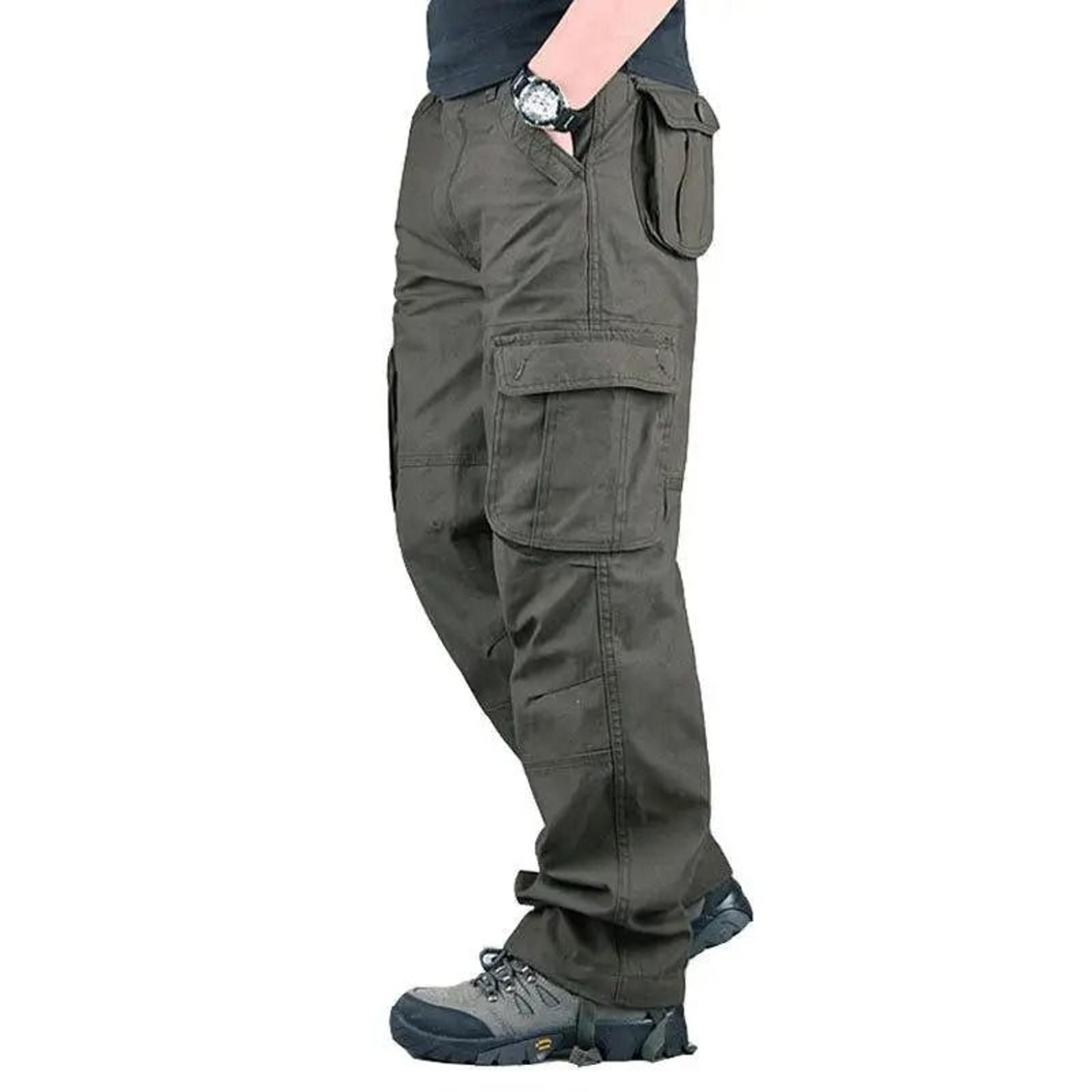 Men Tactical Cargo Pants Cotton Outdoor Work Trousers 2