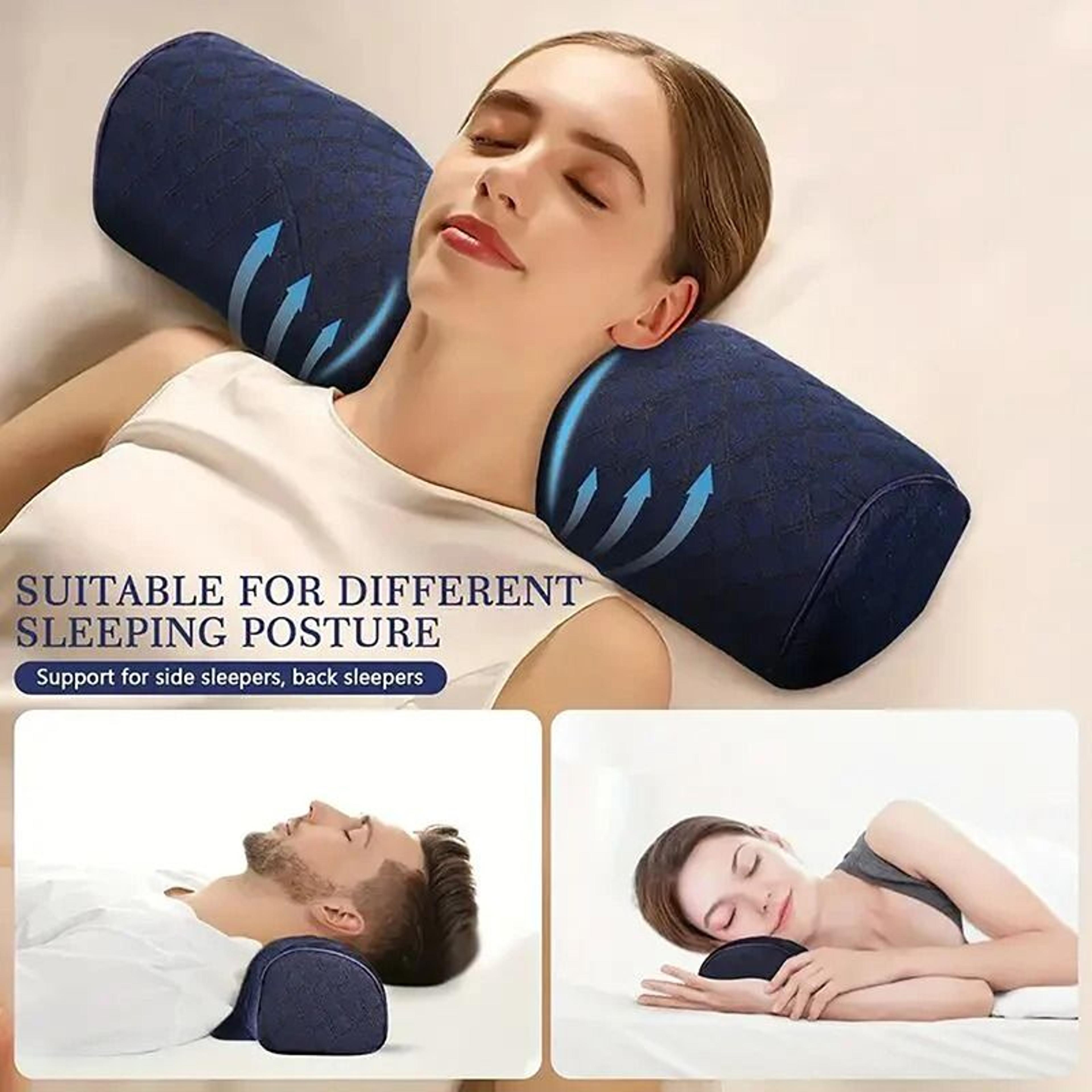 Cervical Memory Foam Neck Relief Pillow With Breathable Washable Cover 1