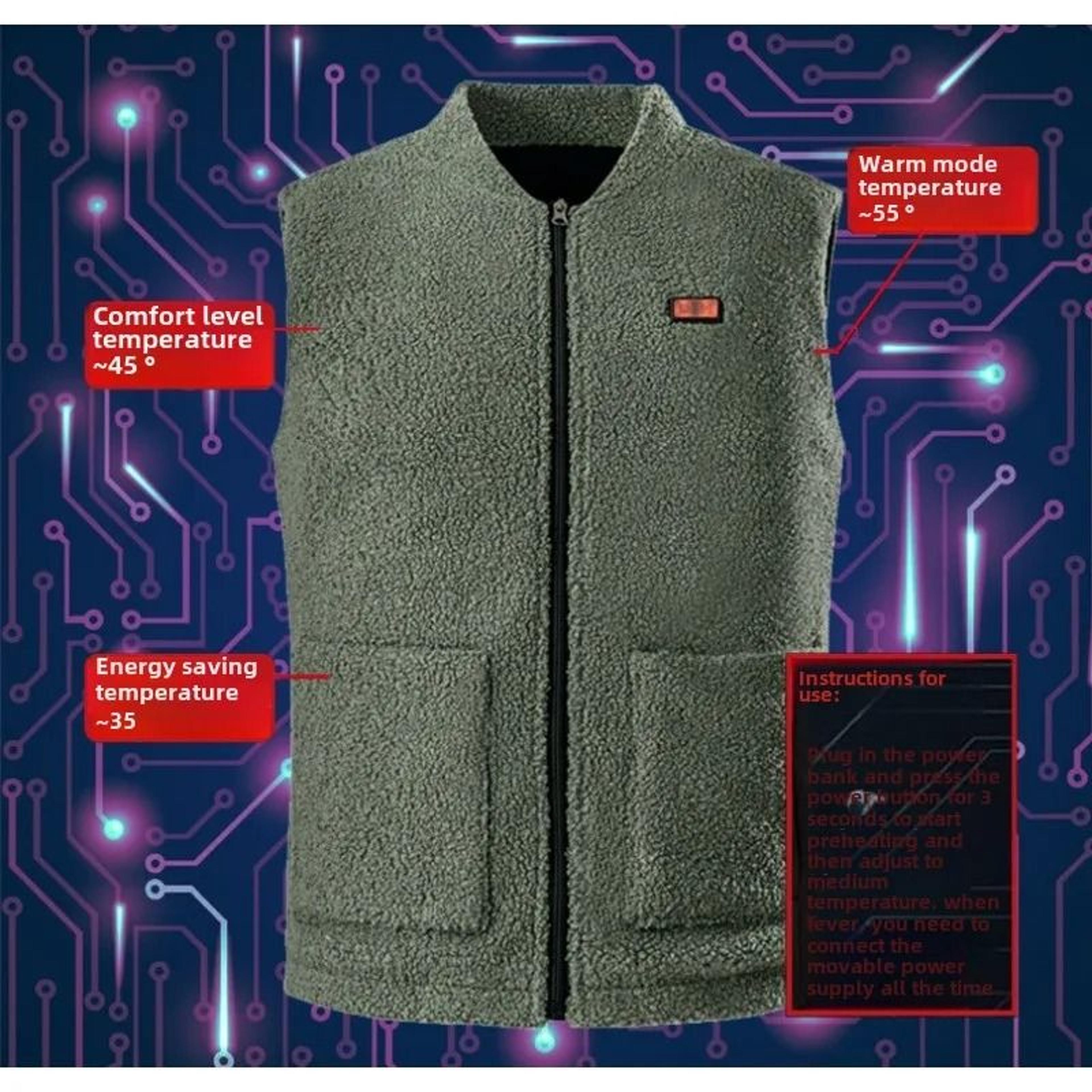 Winter USB Heated Vest With Adjustable Temperature And Long Battery Life 2