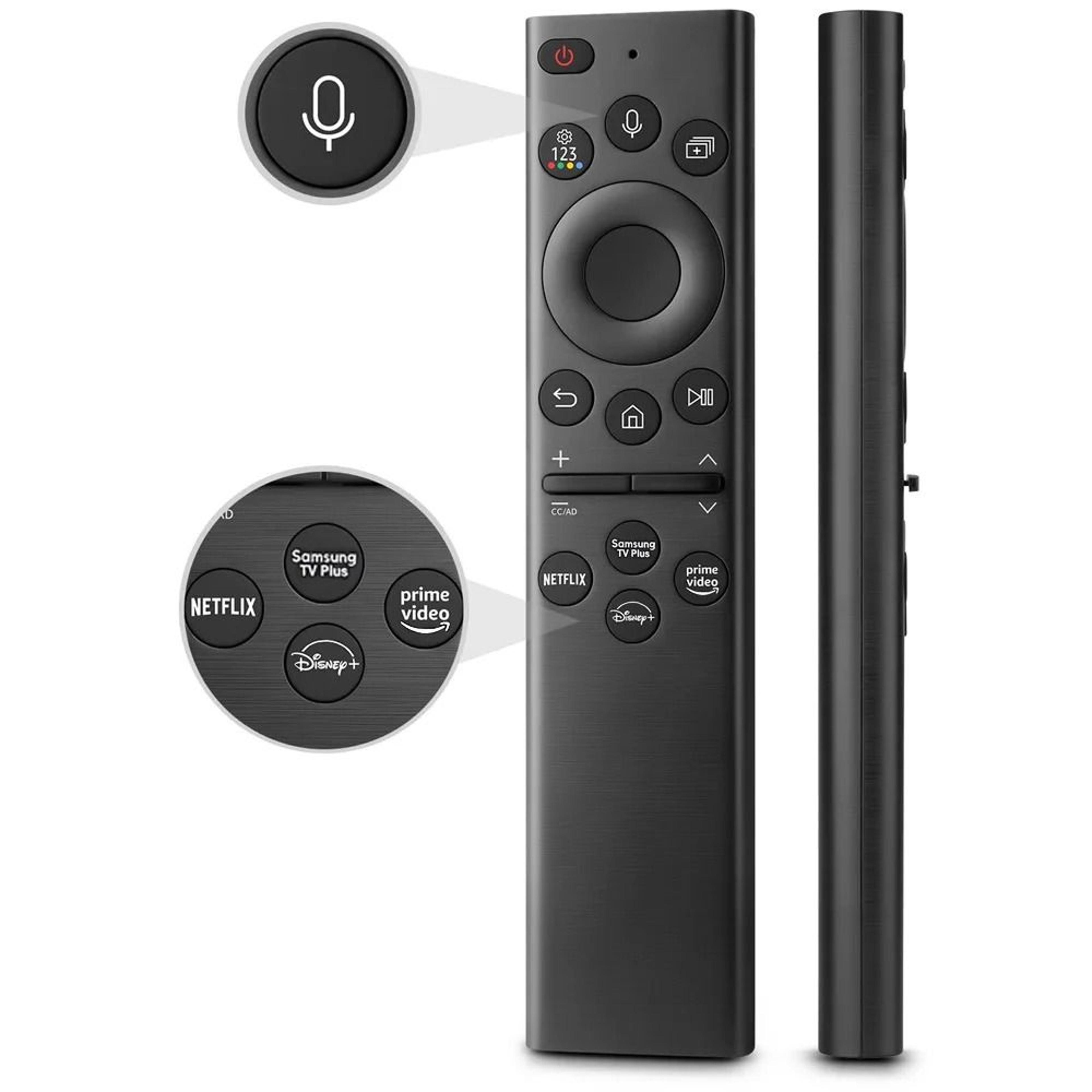 voice remote control for samsung smart tv, oled 4k 8k, crystal uhd neo qled series tvs