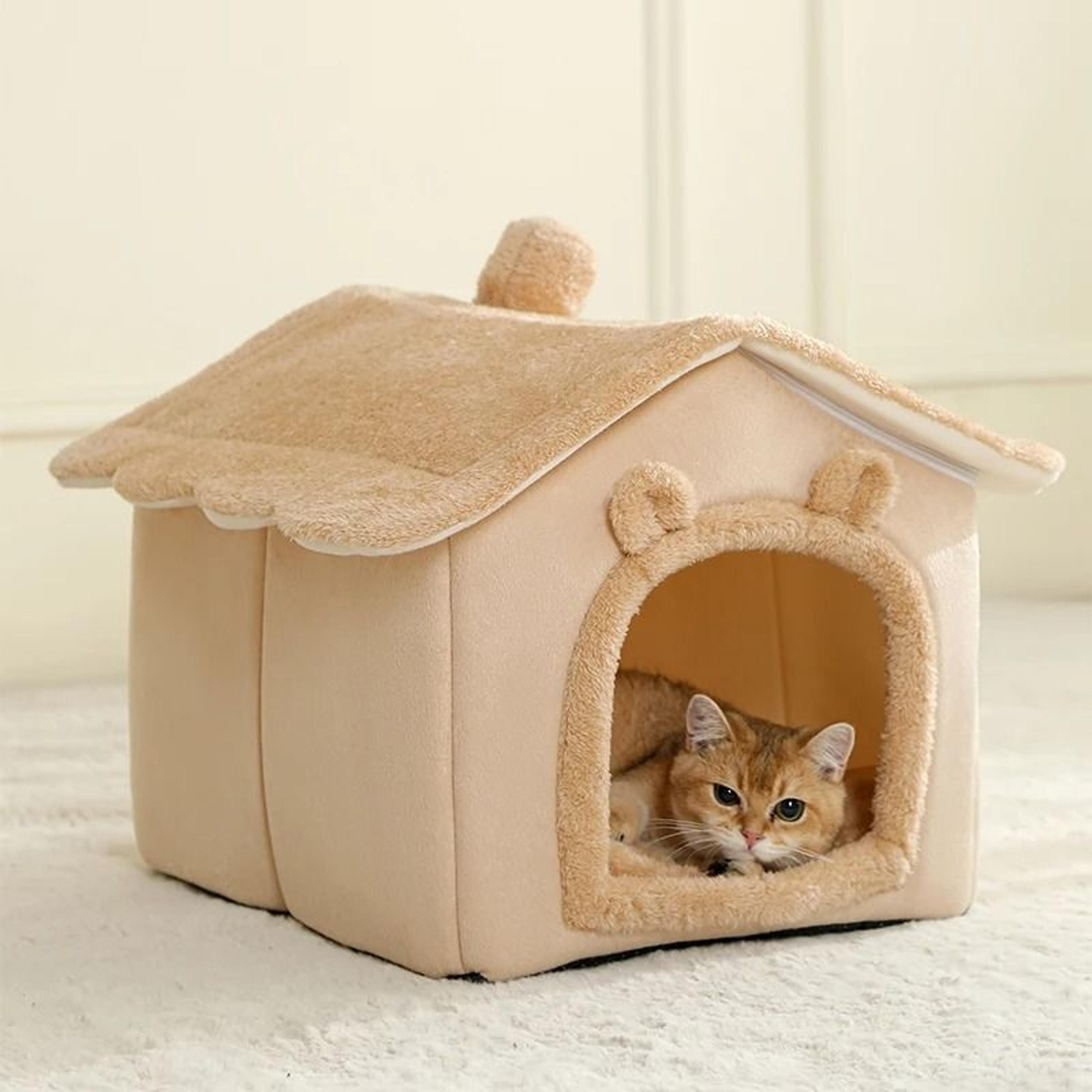 Foldable Pet House Removable Washable Cat House Puppy Cave Sofa Pet Bed 5