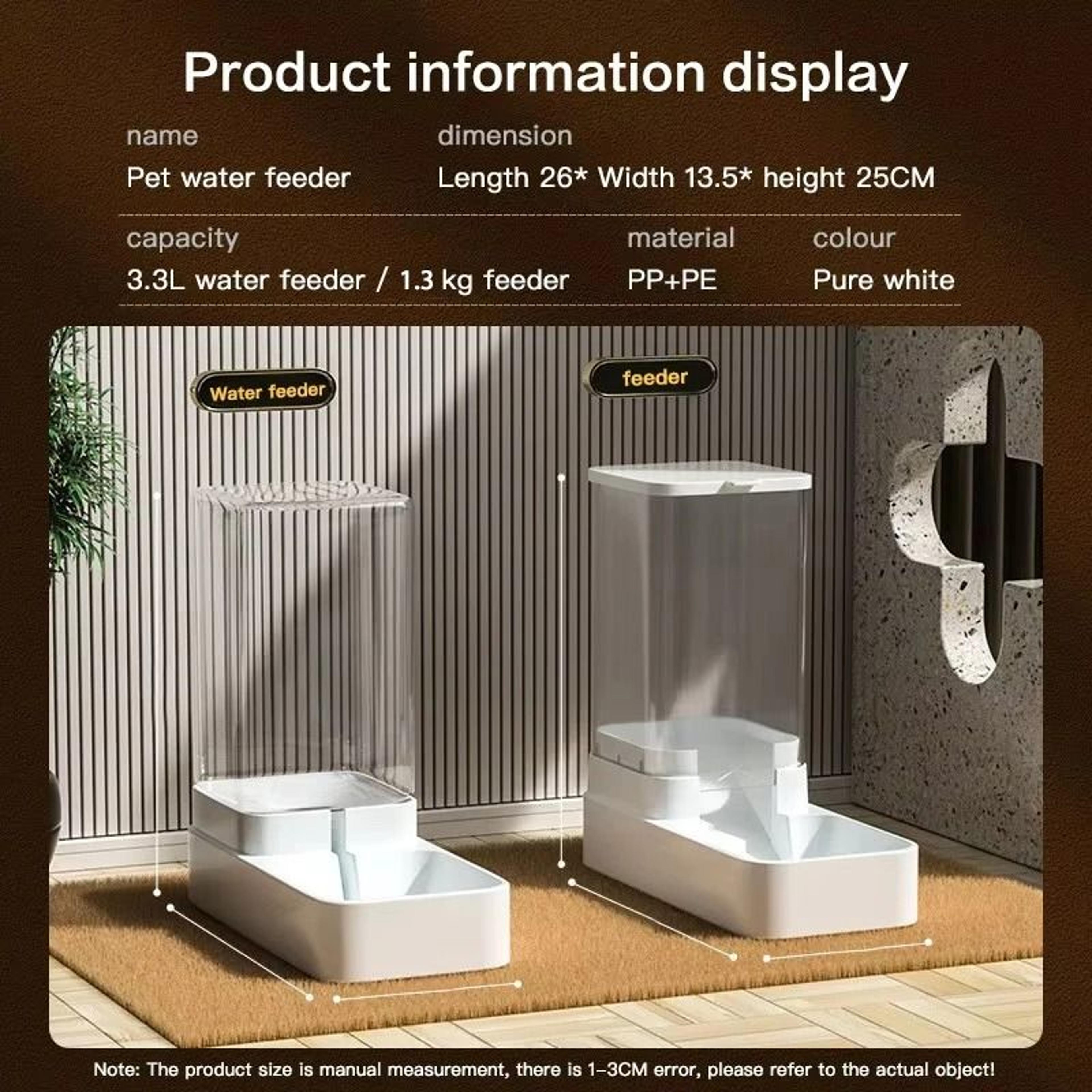 Large Capacity Automatic Cat Feeder And Water Dispenser Gravity Food Storage Container For Cats And 11