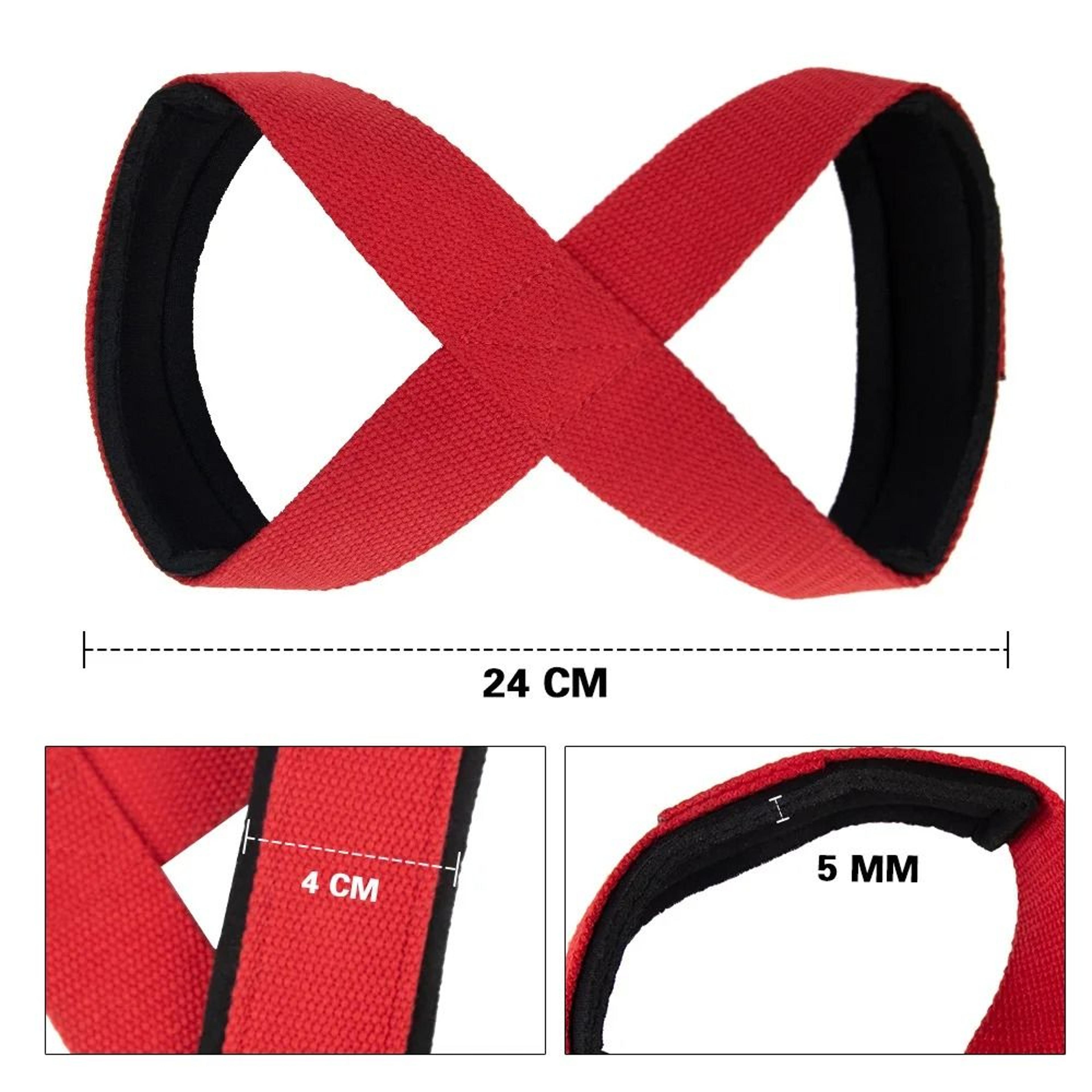 Padded Figure 8 Straps Deadlift Wrist Straps Power Lifters Workout Pull Ups Horizontal Bar Gym Fitn 3