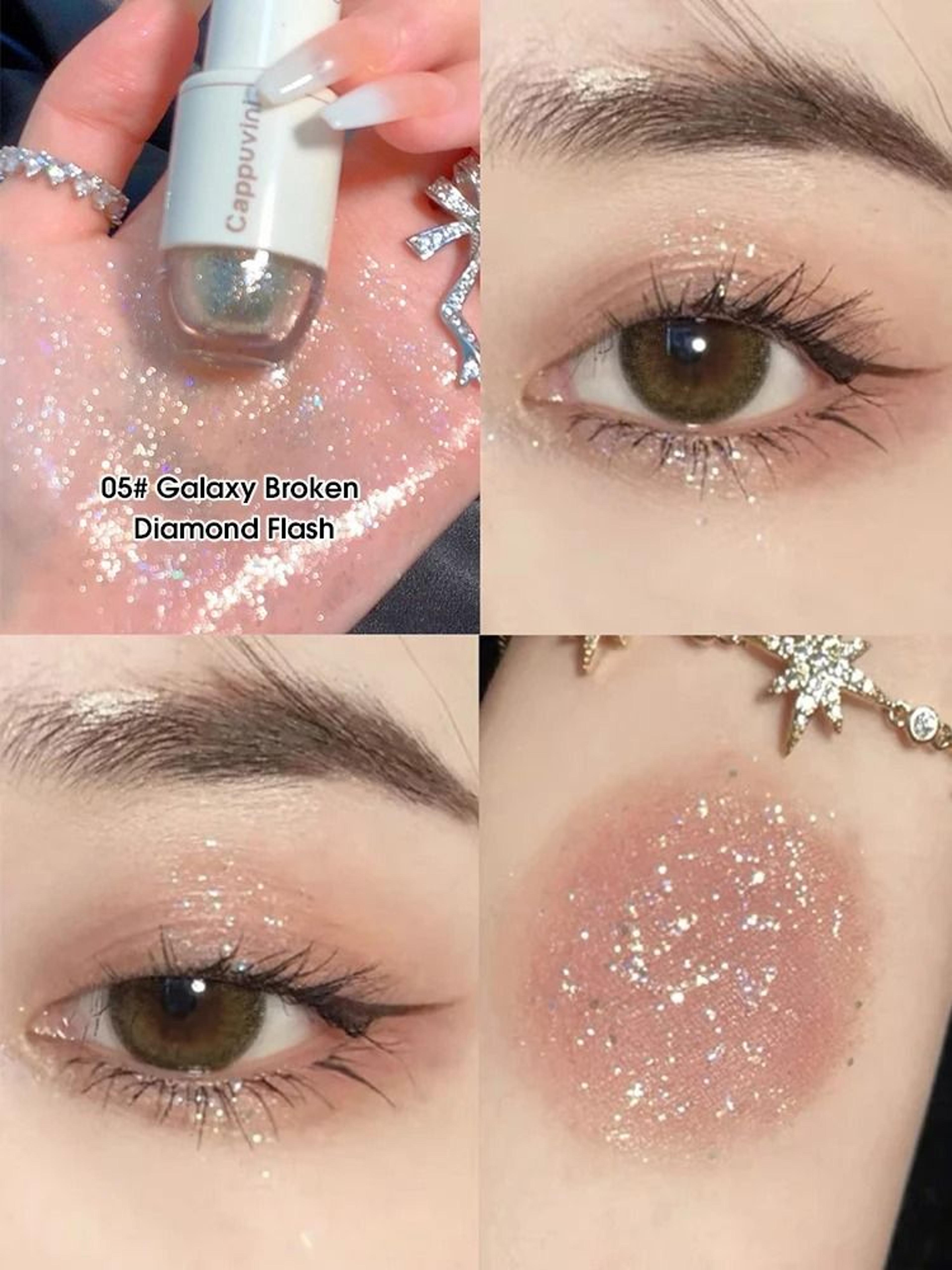 Cappuvini Star Dots Liquid Eyeshadow Pearlescent High Gloss 6