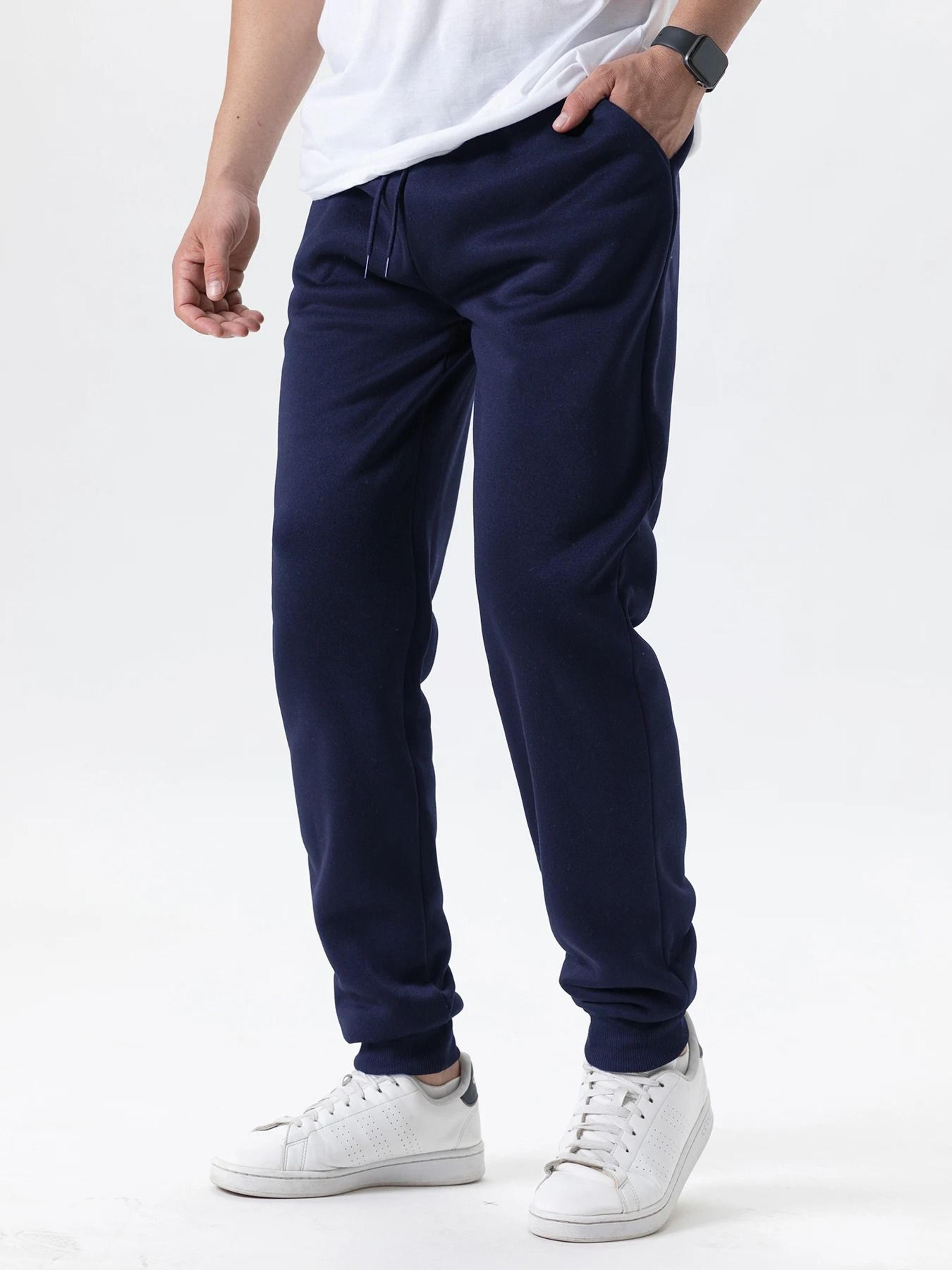 Mens Autumn Winter Fleece Sweatpants Baggy Joggers Elastic Waist 11