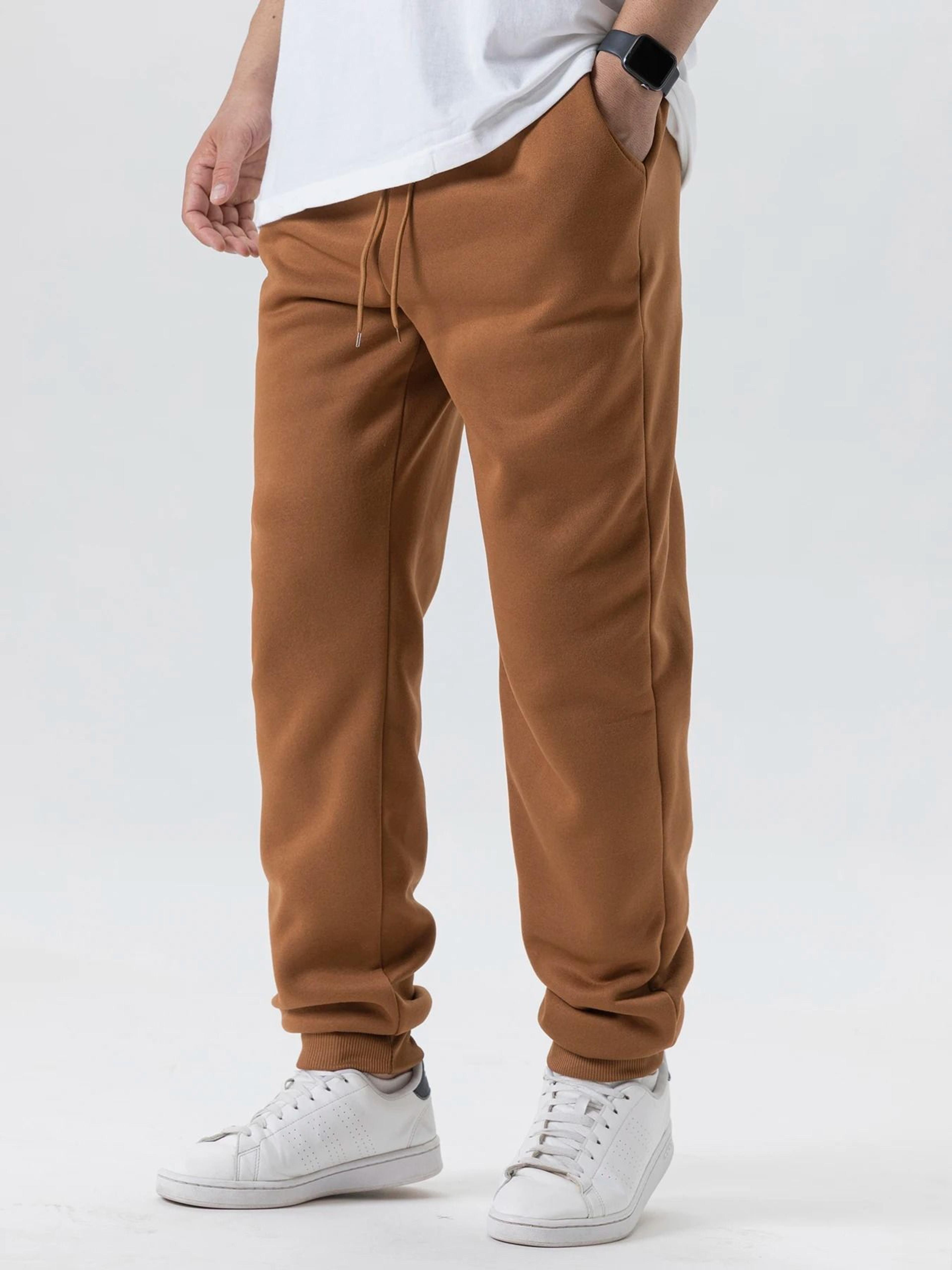 Mens Autumn Winter Fleece Sweatpants Baggy Joggers Elastic Waist 6