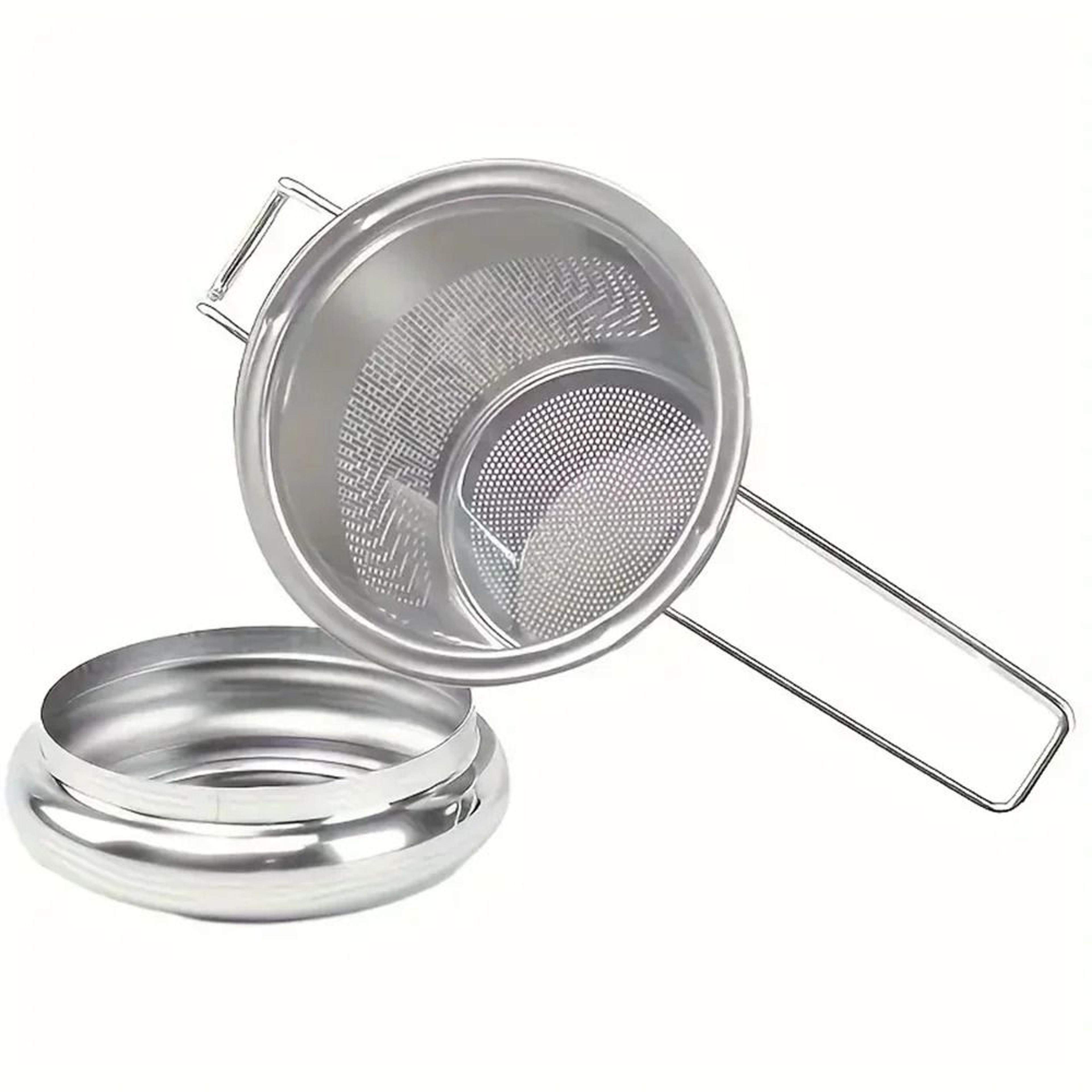 Premium Stainless Steel Tea Filter With Extended Folding Handle And Lid 3