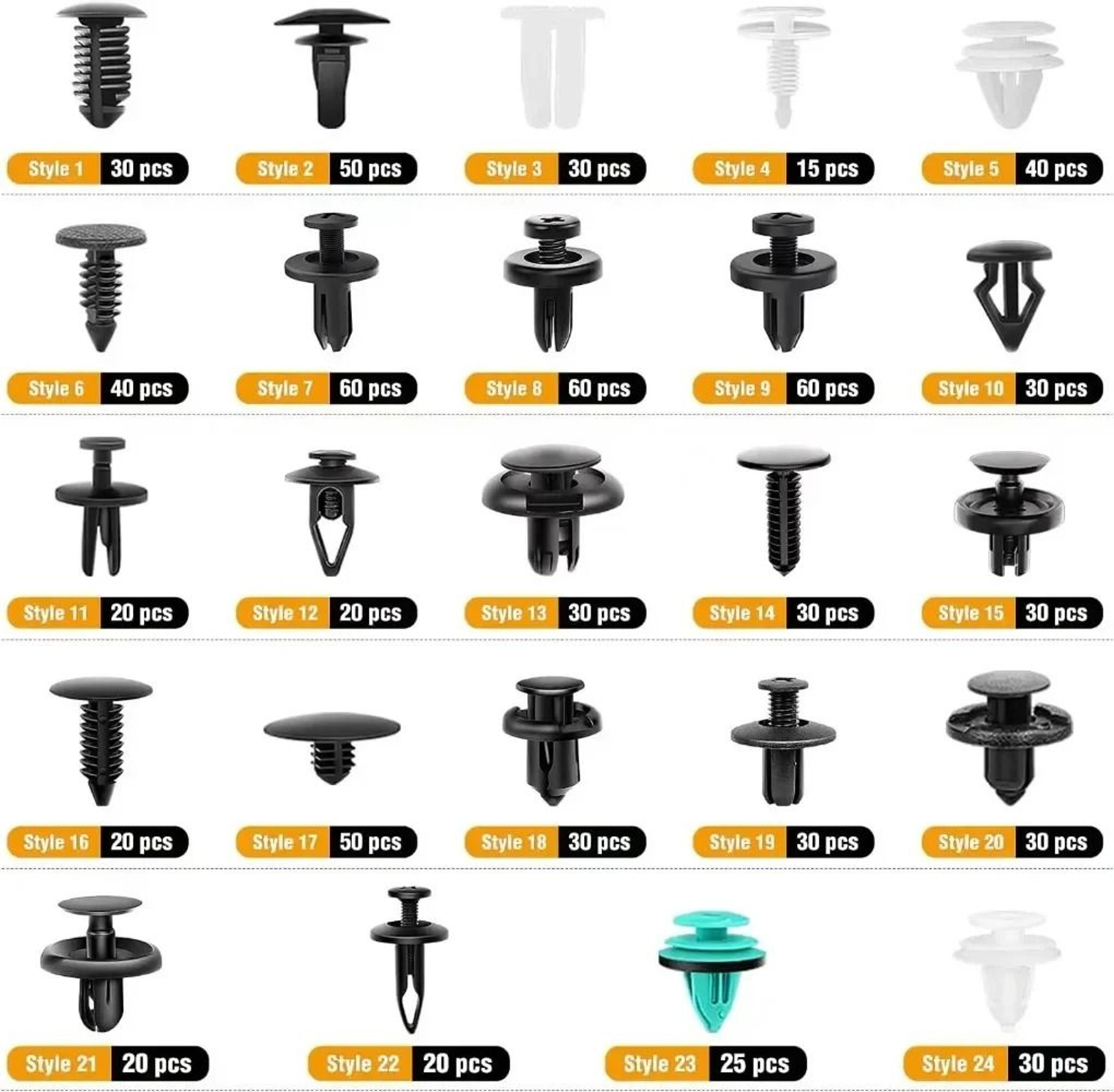 Car Fastener Clip Kit Fender Rivet Retainer Plastic Clips 800pcs 4