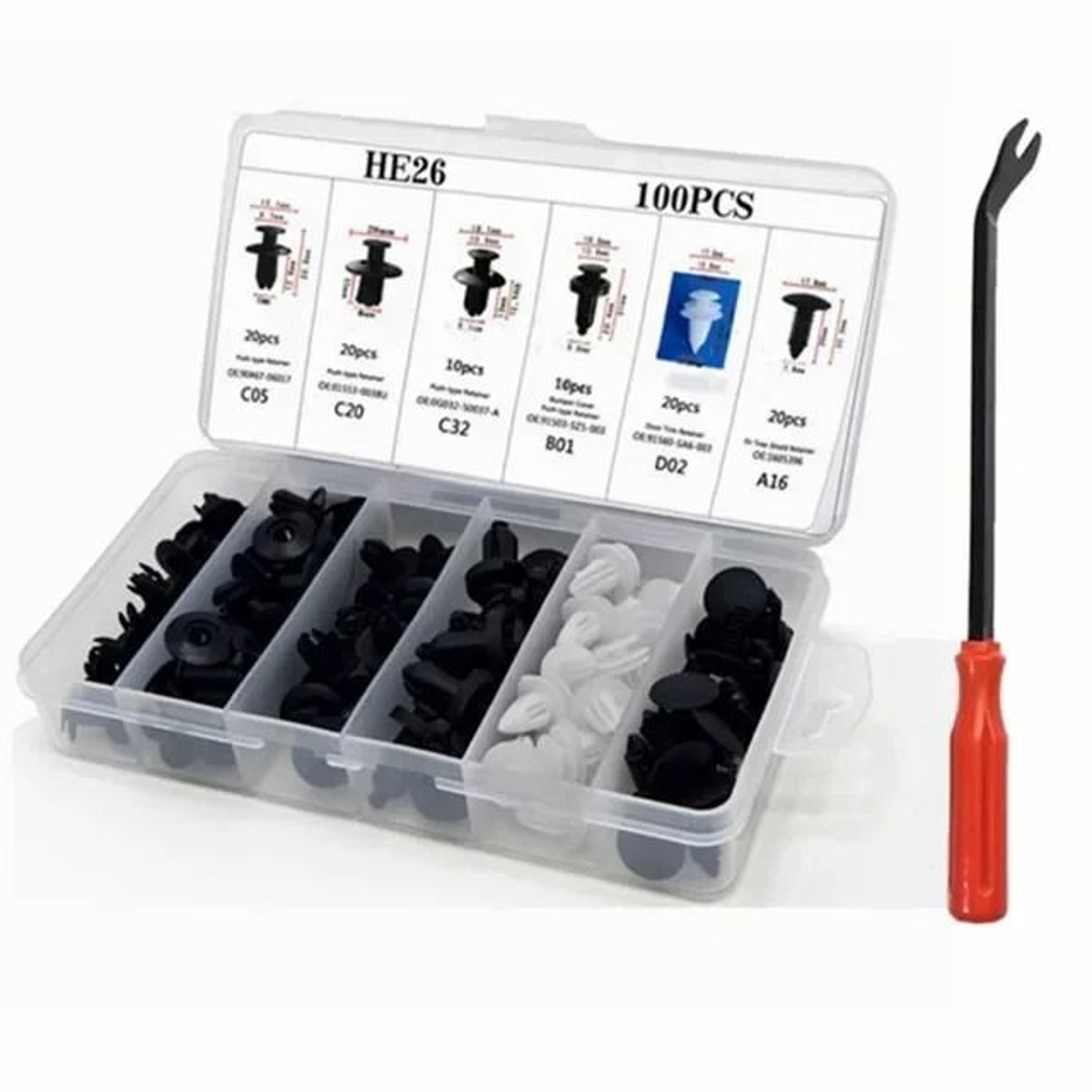 Car Fastener Clip Kit Fender Rivet Retainer Plastic Clips 800pcs 6