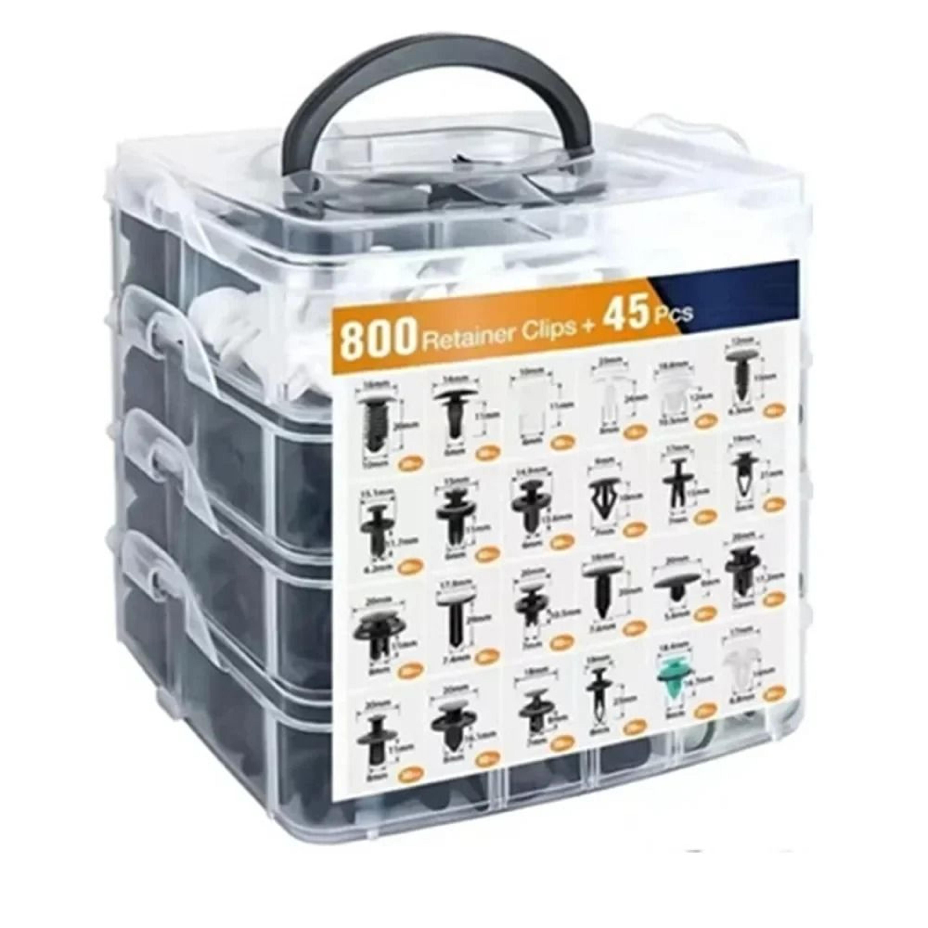 Car Fastener Clip Kit Fender Rivet Retainer Plastic Clips 800pcs 10