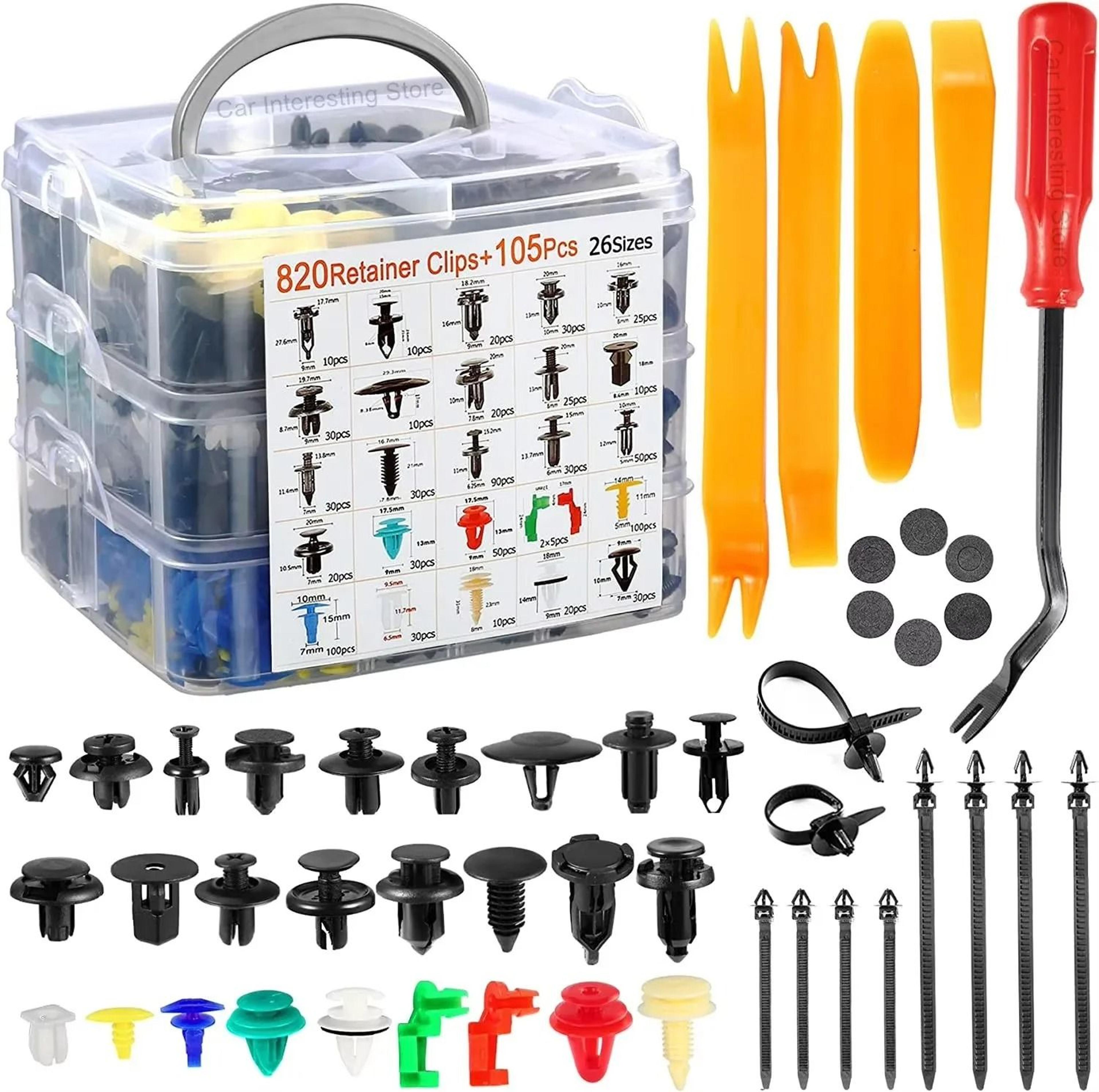 Car Fastener Clip Kit Fender Rivet Retainer Plastic Clips 800pcs 12
