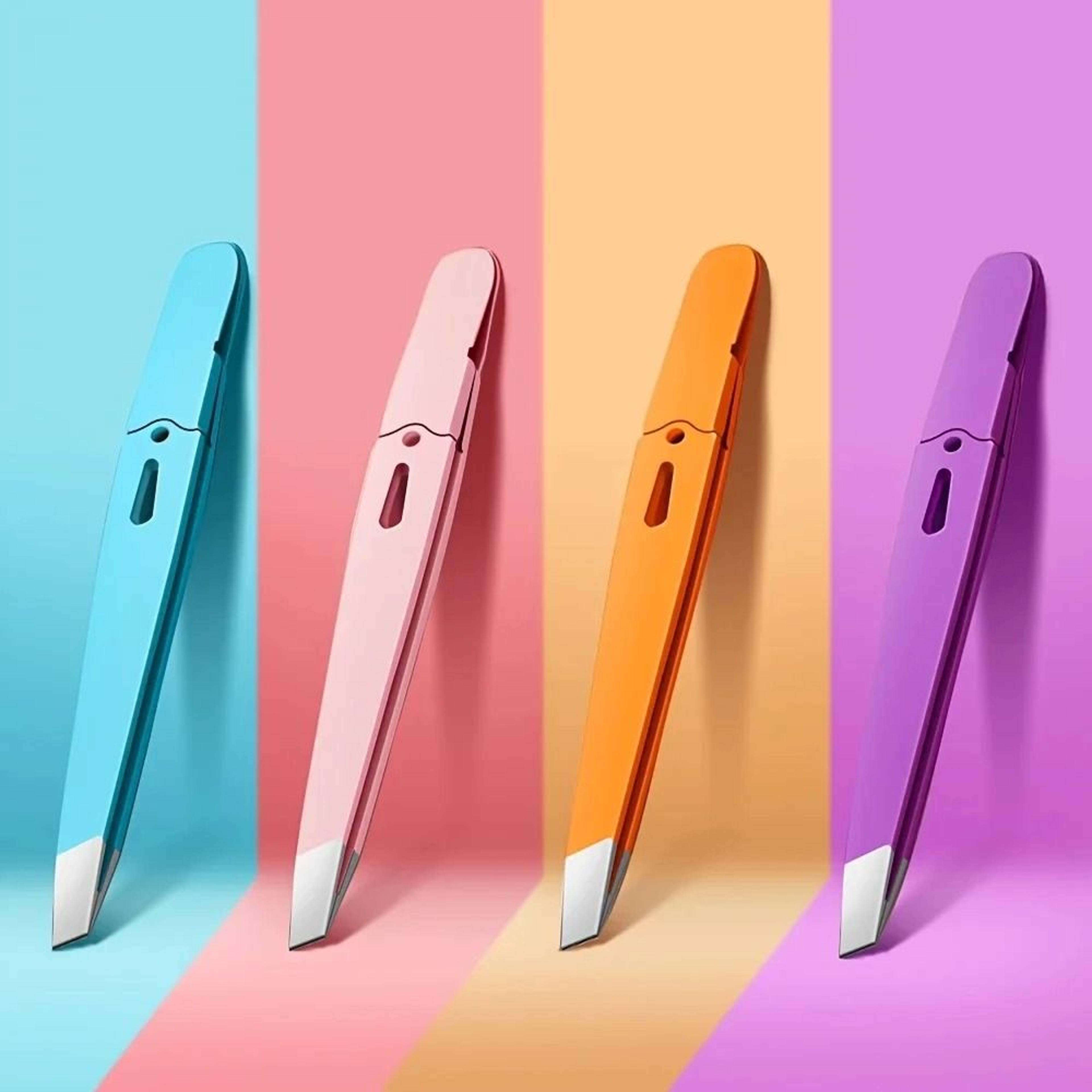 Colorful Stainless Steel Eyebrow Tweezer For Precise Hair Removal 8