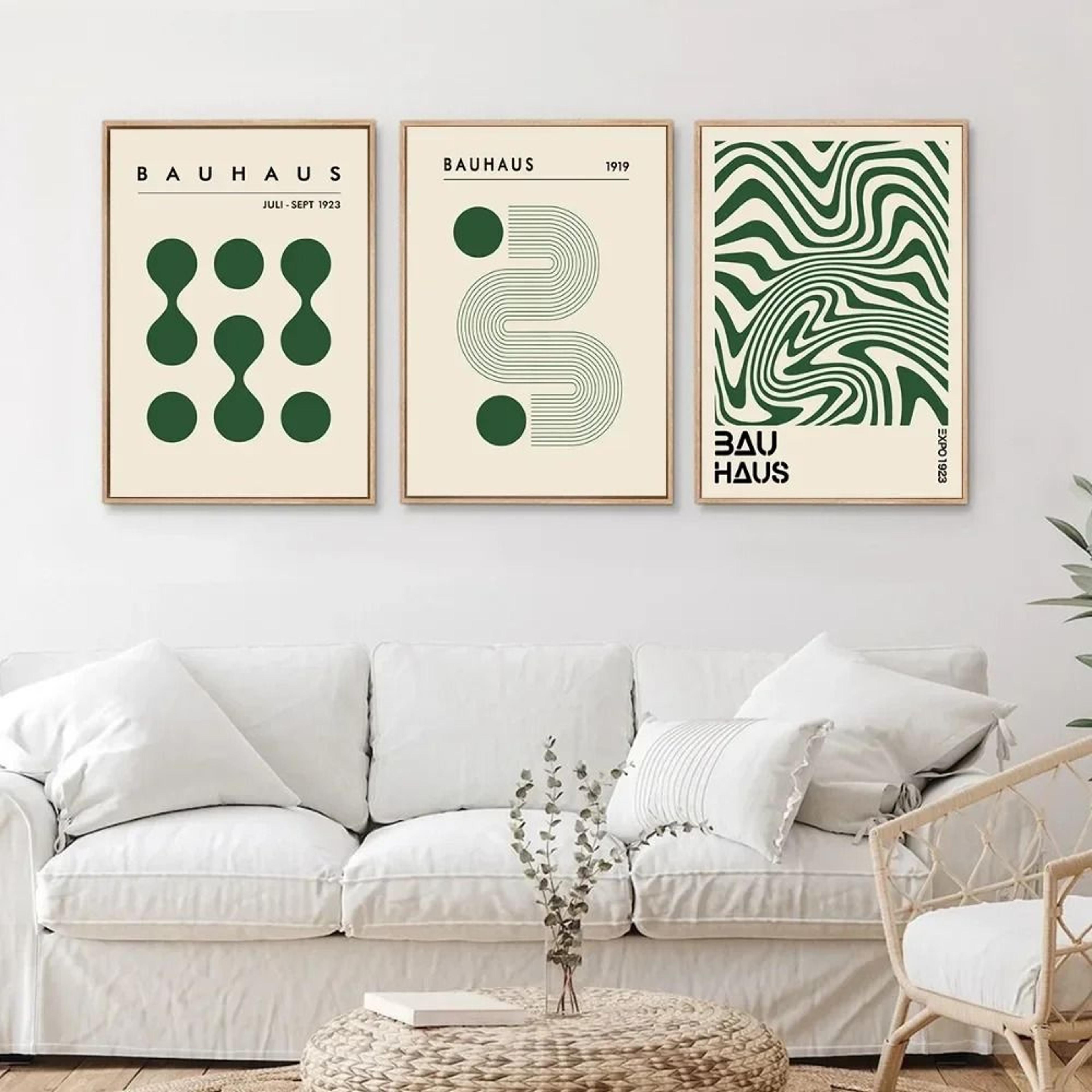 bauhaus poster set modern abstract geometric wall decoration