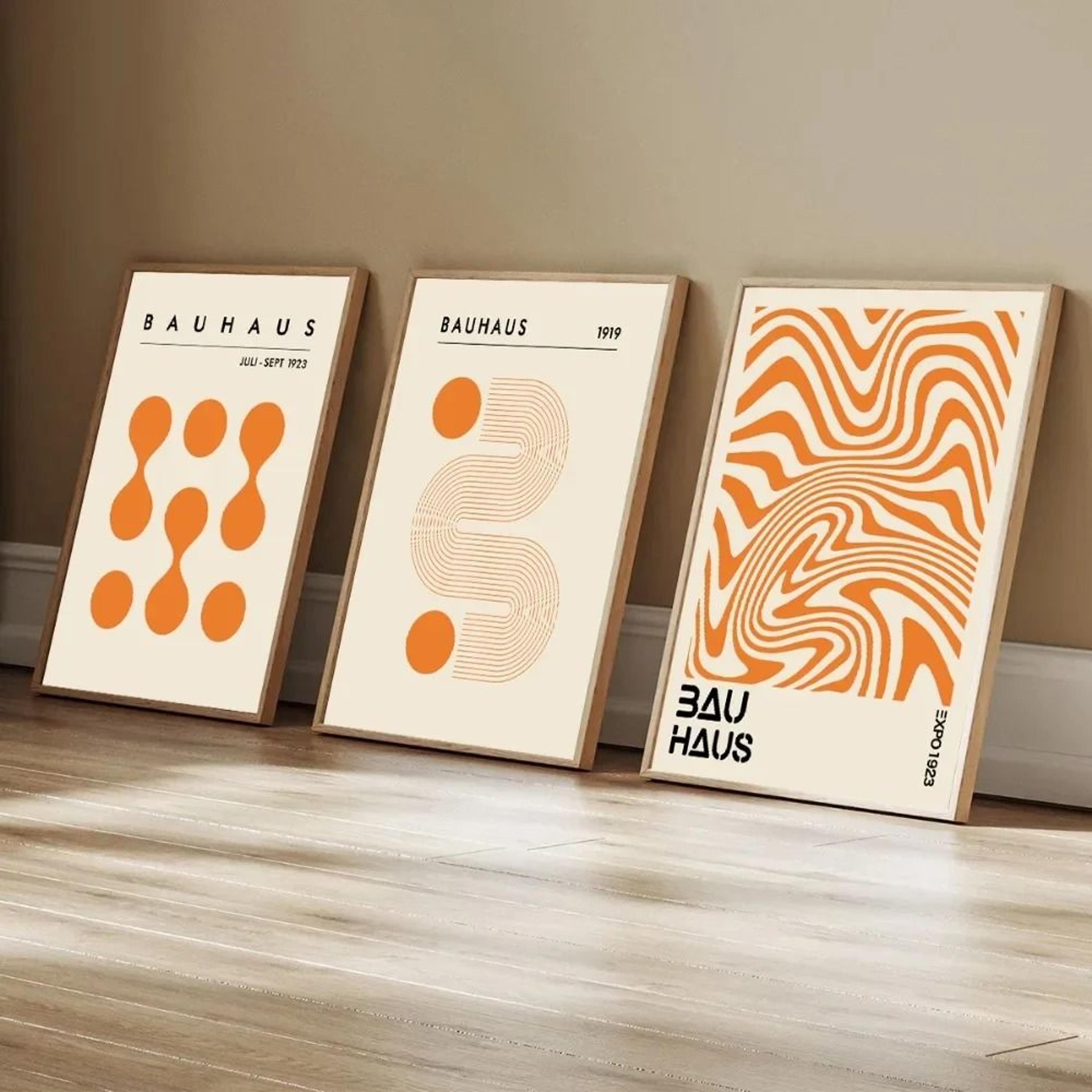 Bauhaus Poster Set Modern Abstract Geometric Wall Decoration 4