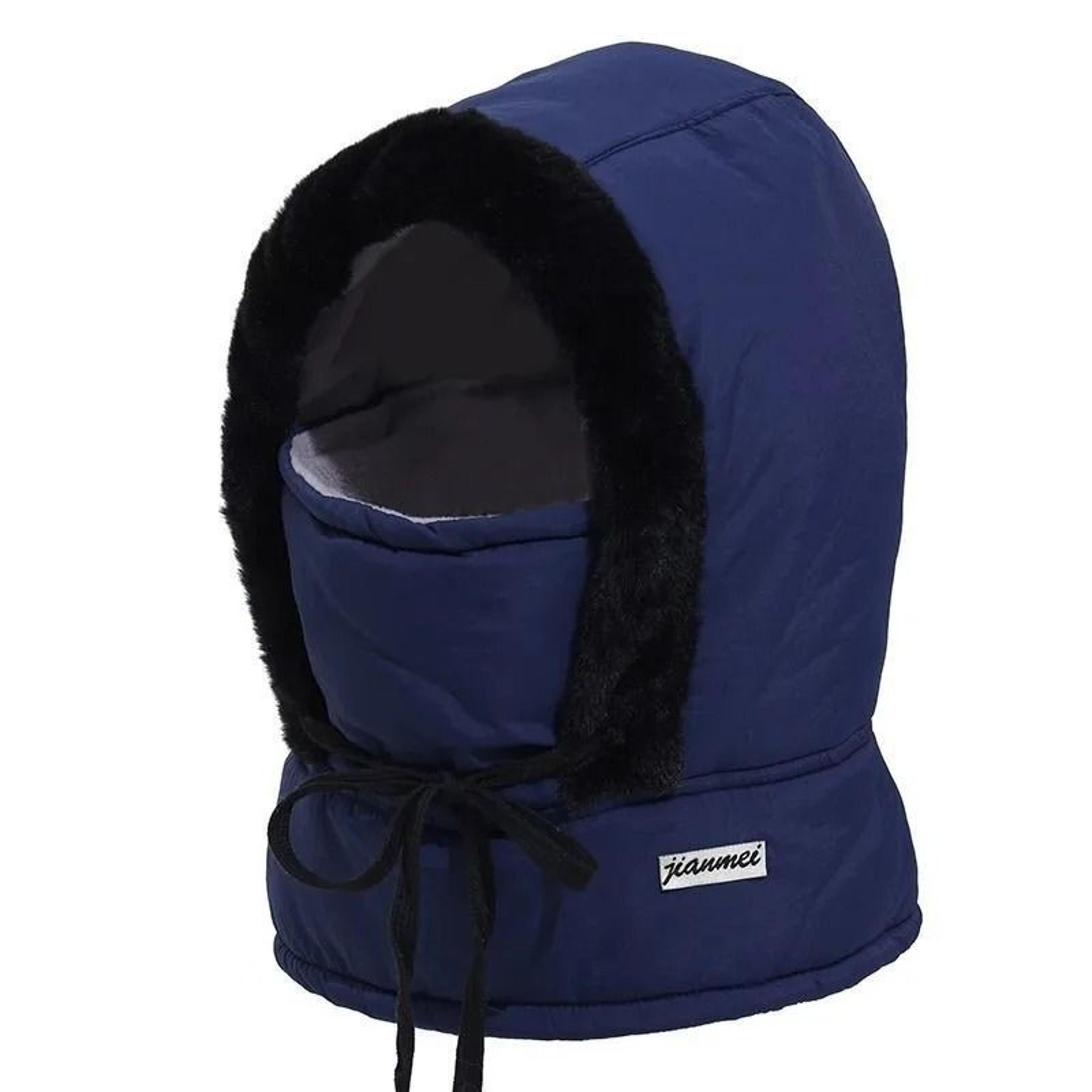 Cold Weather Thermal 3 In 1 Scarf Winter Windproof Hood Hat With Plush Neck Warmer 9