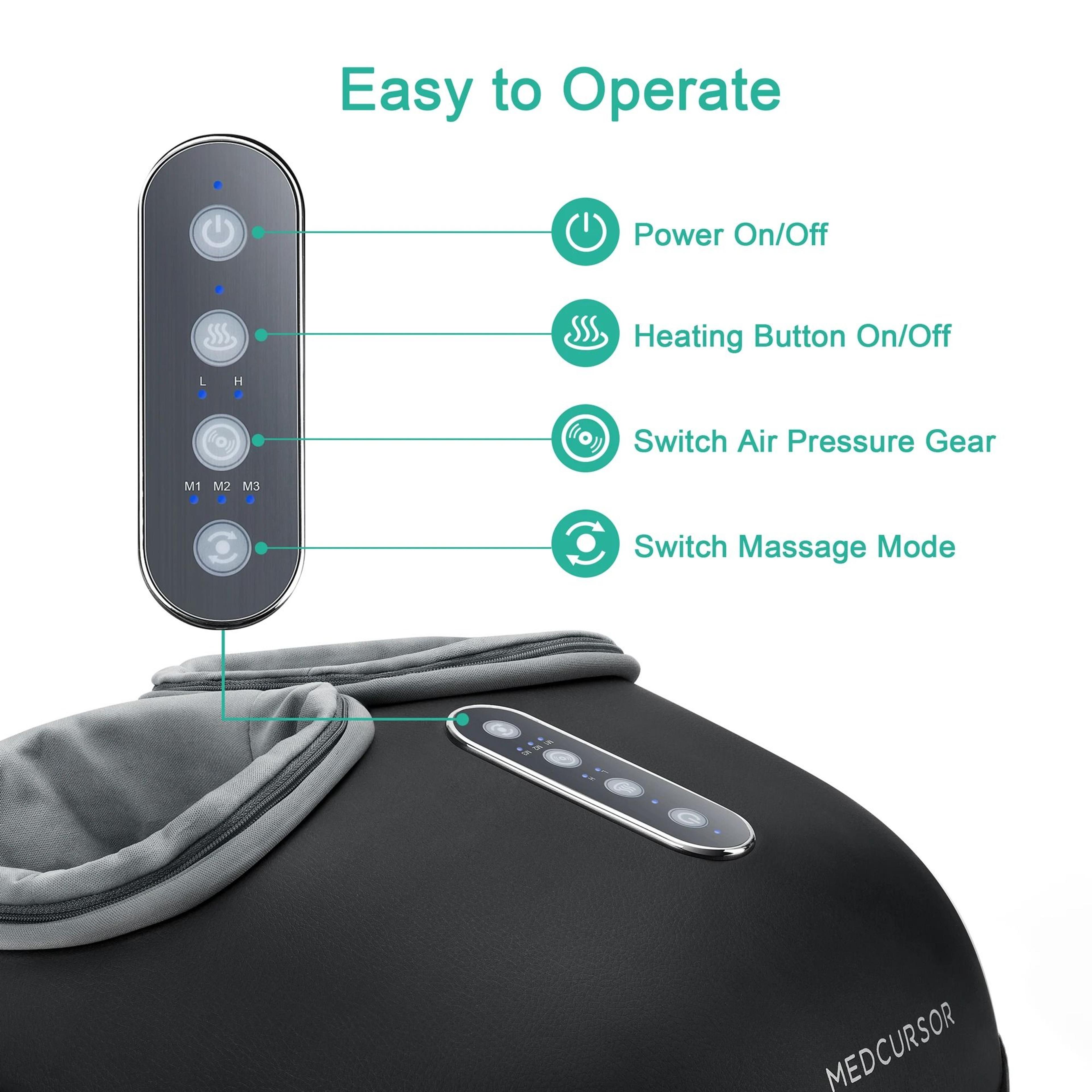 Medcursor Shiatsu Foot Massager Machine With Heat For Relaxation And Pain Relief 1